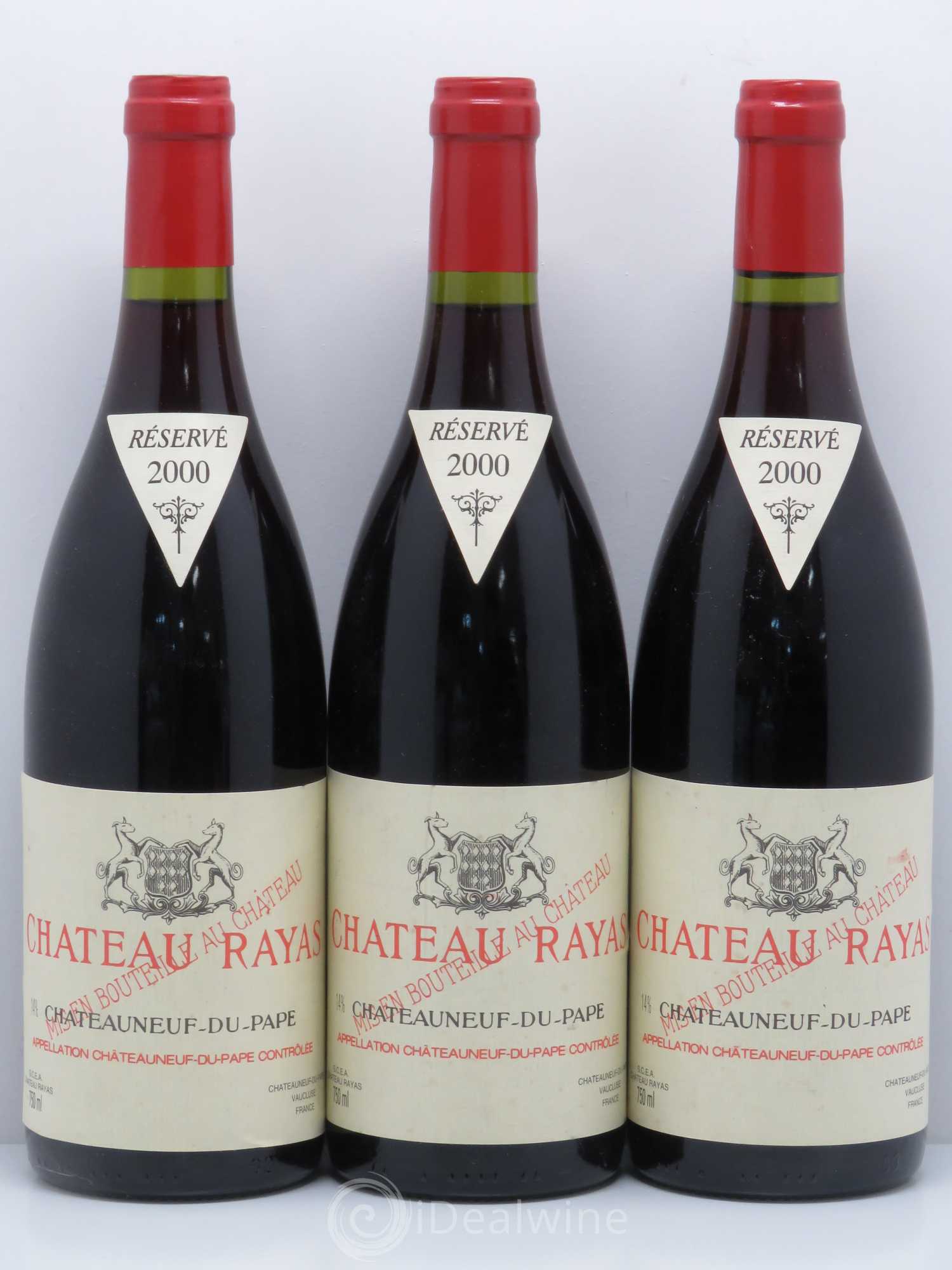 Châteauneuf-du-Pape Château Rayas Emmanuel Reynaud 2000 - Lot de 3 bouteilles - 0