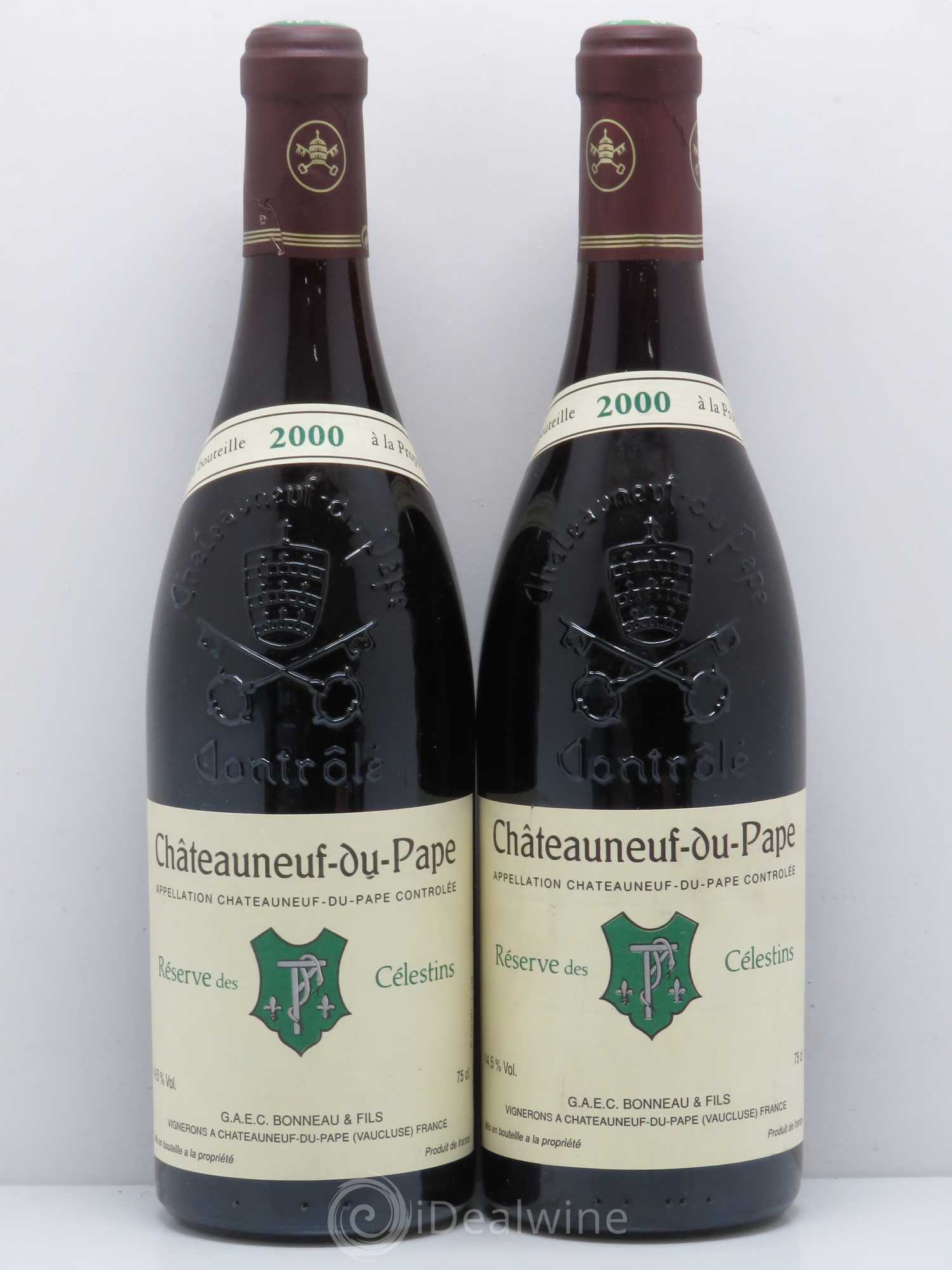 Châteauneuf-du-Pape Réserve des Célestins Henri Bonneau & Fils 2000 - Lot de 2 bouteilles - 0