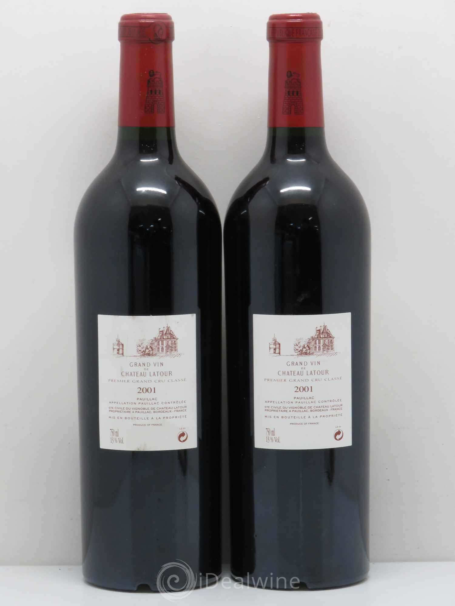 Château Latour 1er Grand Cru Classé 2001 - Lot de 2 bouteilles - 1