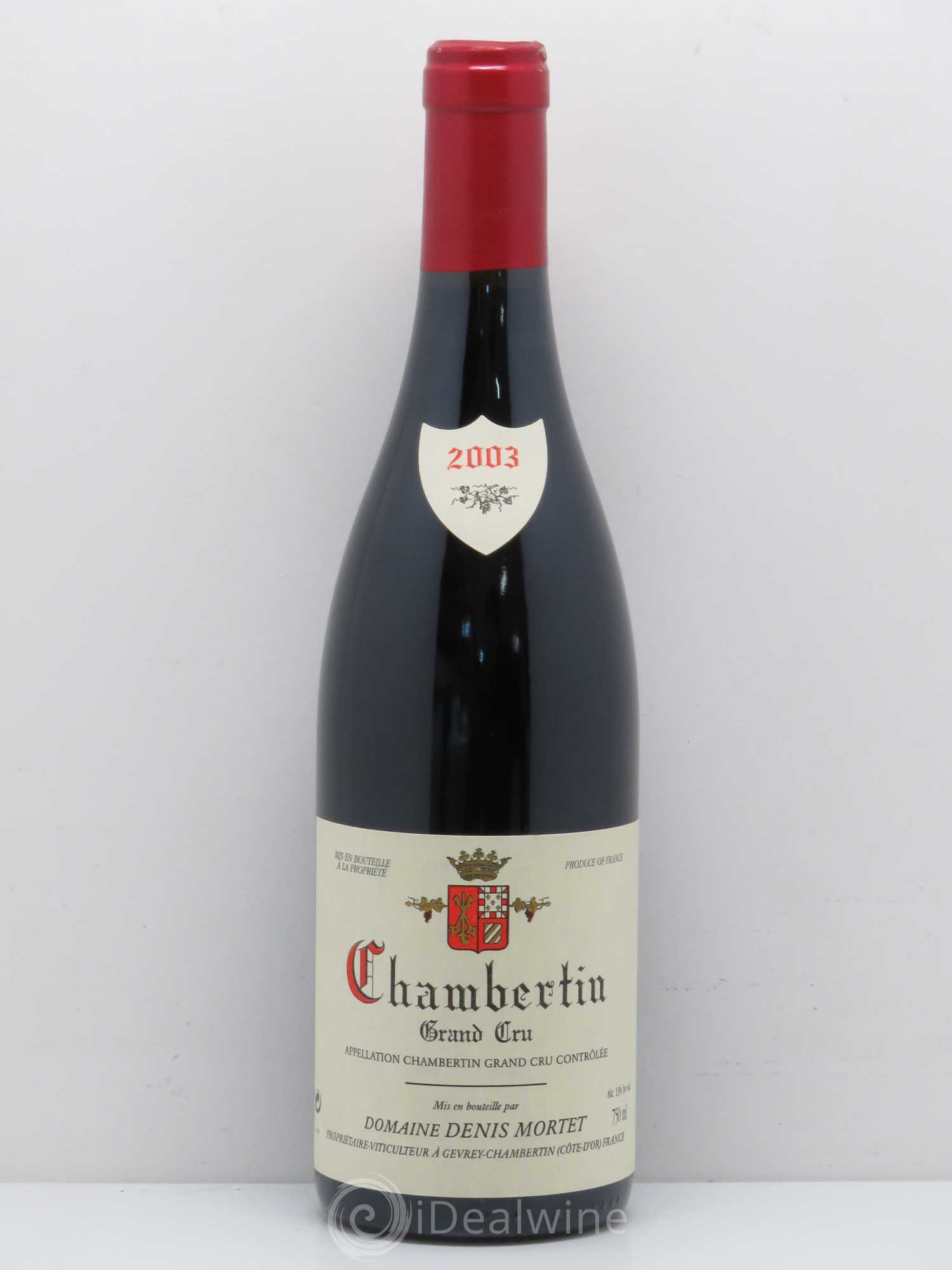 Chambertin Grand Cru Denis Mortet (Domaine) 2003 - Lot de 1 bouteille - 0