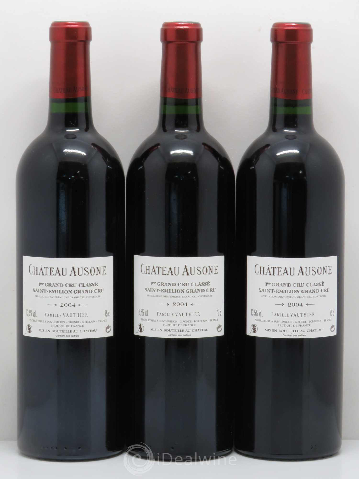 Château Ausone 1er Grand Cru Classé A 2004 - Lot de 3 bouteilles - 1