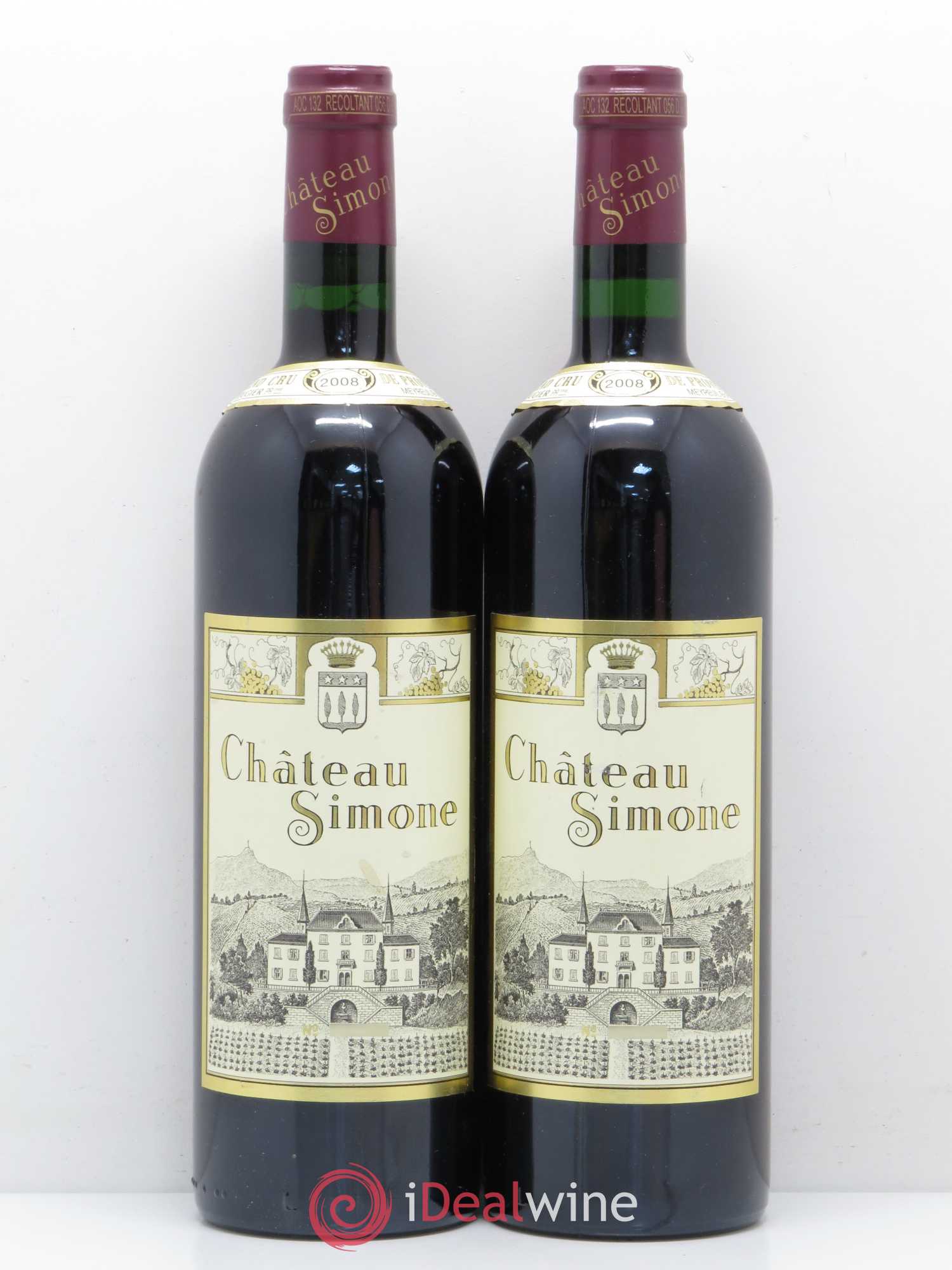 Palette Château Simone Famille Rougier (sans prix de réserve) 2008 - Lot de 2 bouteilles - 0