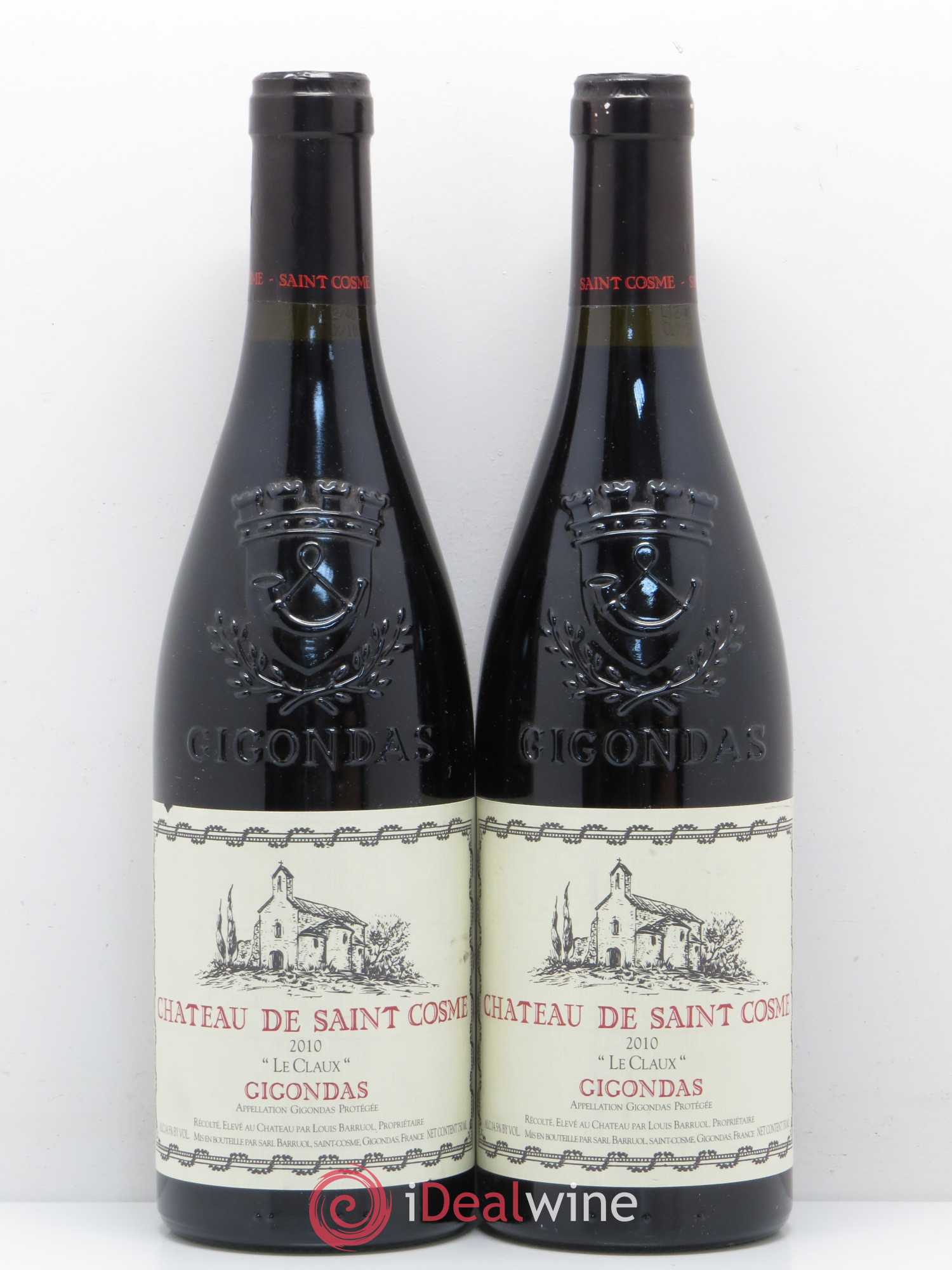 Gigondas Le Claux Saint Cosme (sans prix de réserve) 2010 - Lot de 2 bouteilles - 0