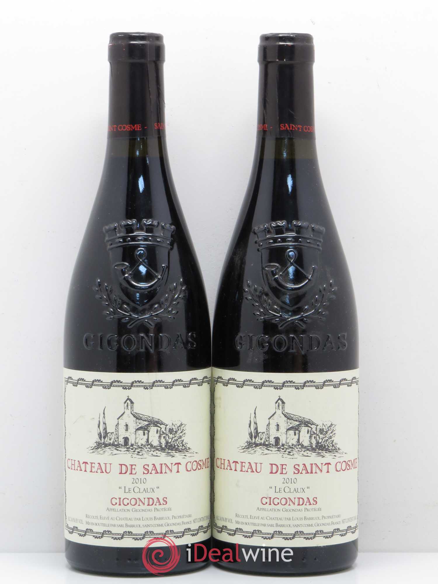 Gigondas Le Claux Saint Cosme (sans prix de réserve) 2010 - Lot de 2 bouteilles - 0