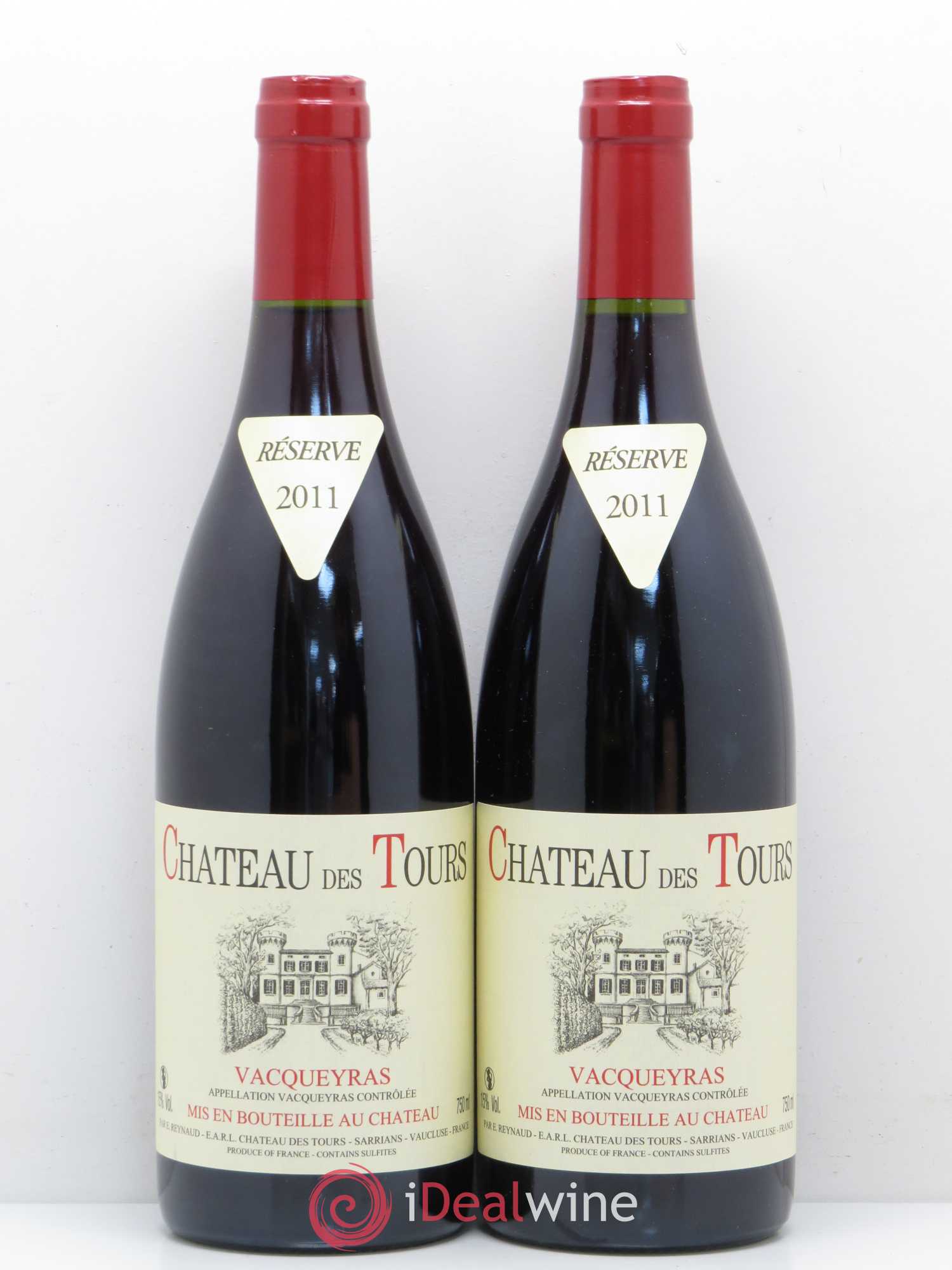 Vacqueyras Château des Tours Emmanuel Reynaud 2011 - Lot de 2 bouteilles - 0
