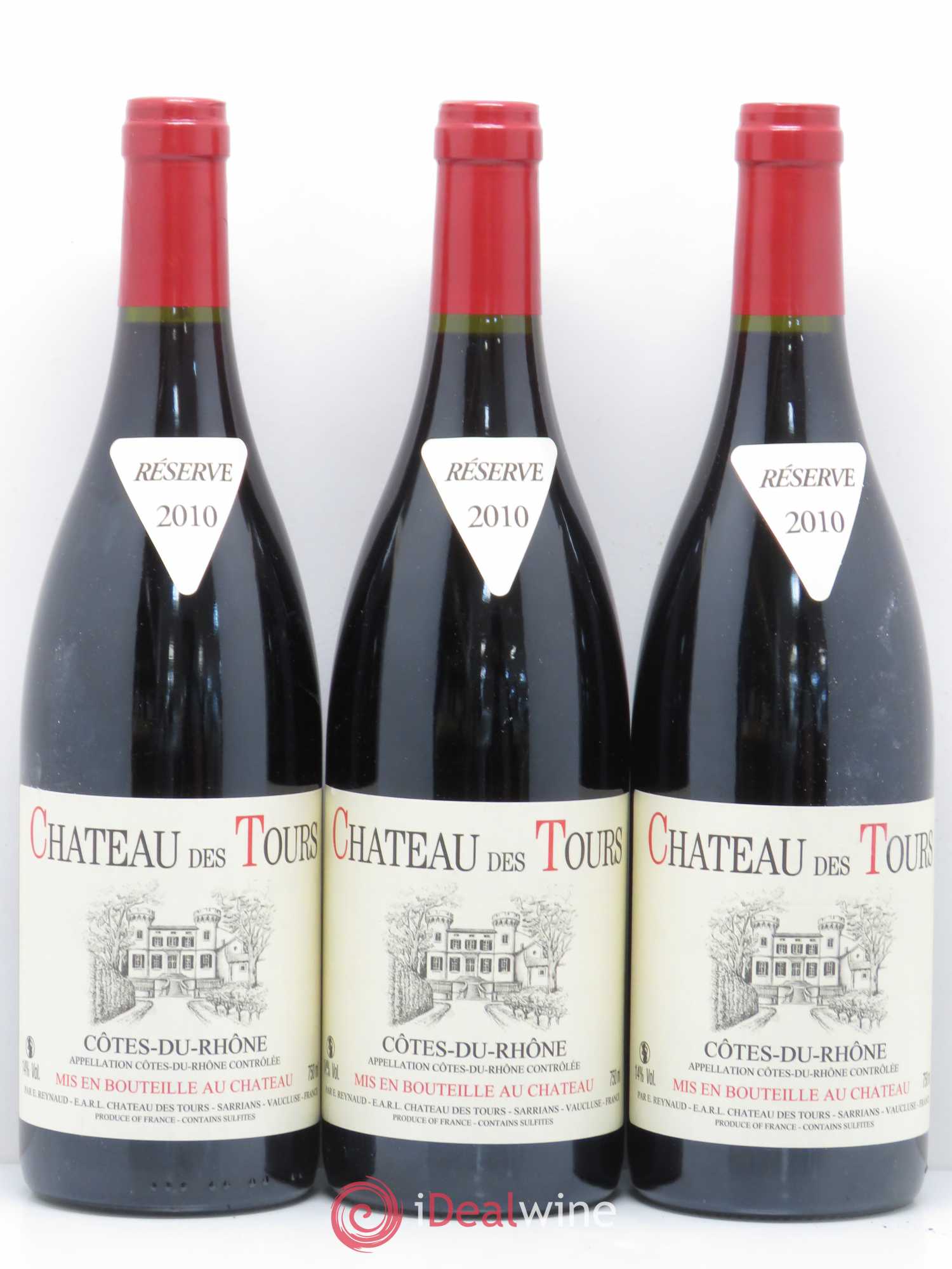 Côtes-du-Rhône Château des Tours Emmanuel Reynaud 2010 - Lot de 6 bouteilles - 1