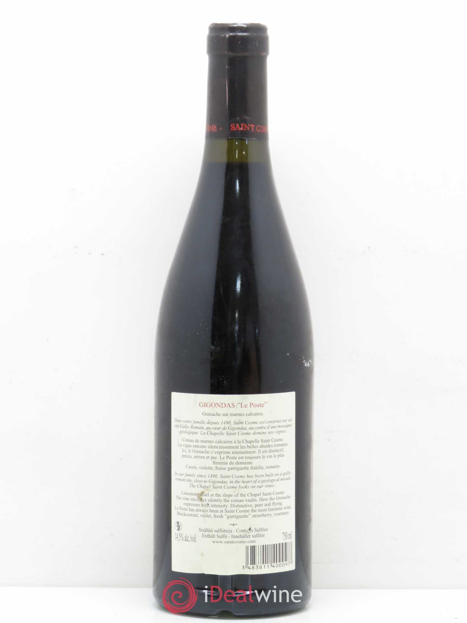 Gigondas Le Poste Saint Cosme (sans prix de réserve) 2010 - Lot de 1 bouteille - 1