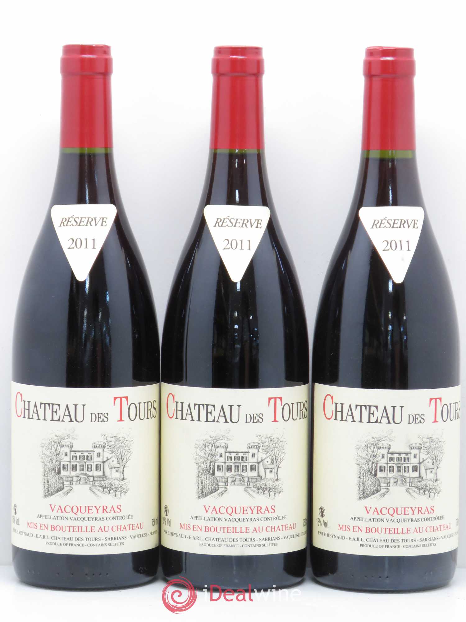Vacqueyras Château des Tours Emmanuel Reynaud 2011 - Lot de 6 bouteilles - 1