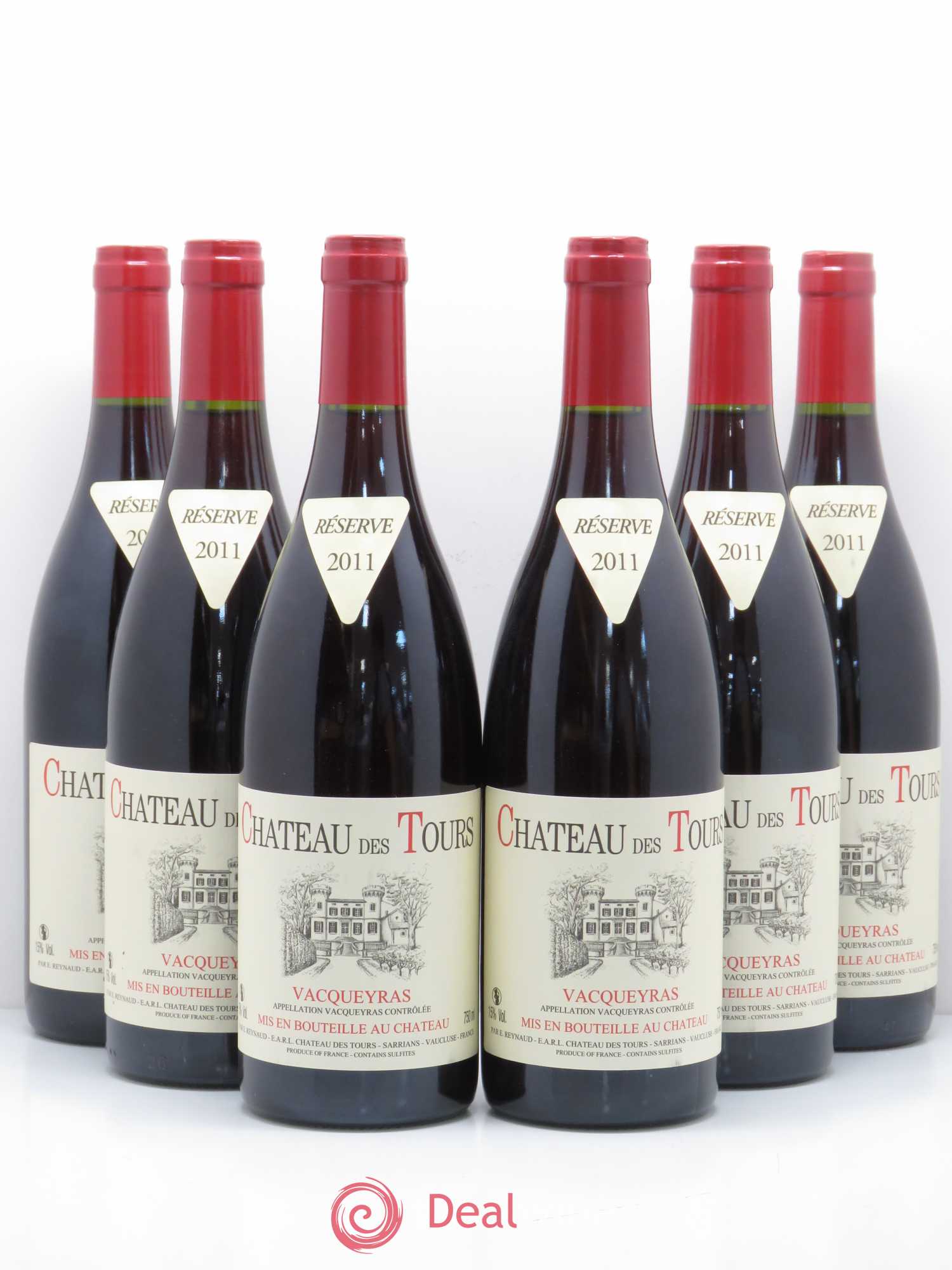 Vacqueyras Château des Tours Emmanuel Reynaud 2011 - Lot de 6 bouteilles - 0