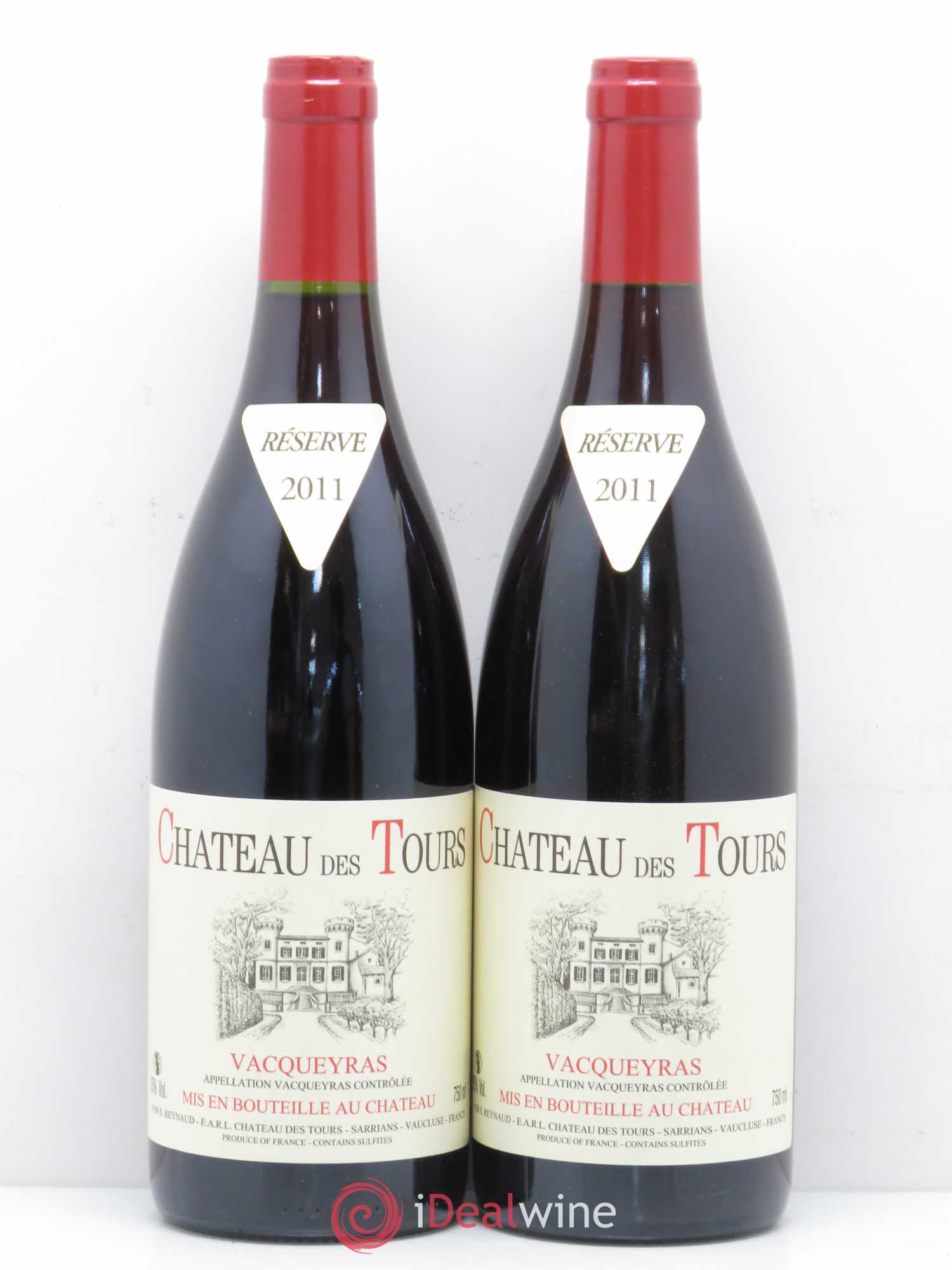 Vacqueyras Château des Tours Emmanuel Reynaud 2011 - Lot de 2 bouteilles - 0