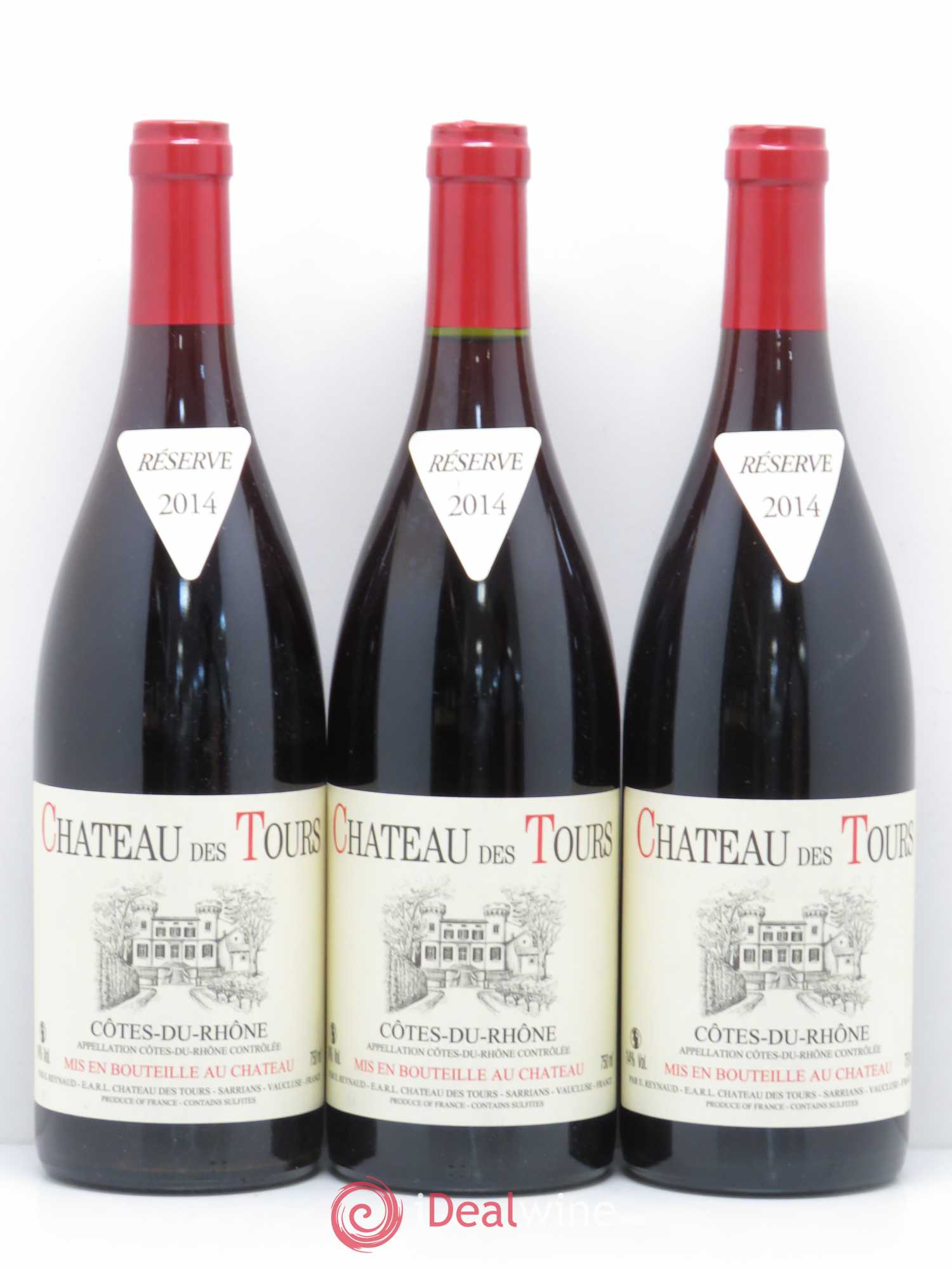 Côtes-du-Rhône Château des Tours Emmanuel Reynaud 2014 - Lot de 3 bouteilles - 0