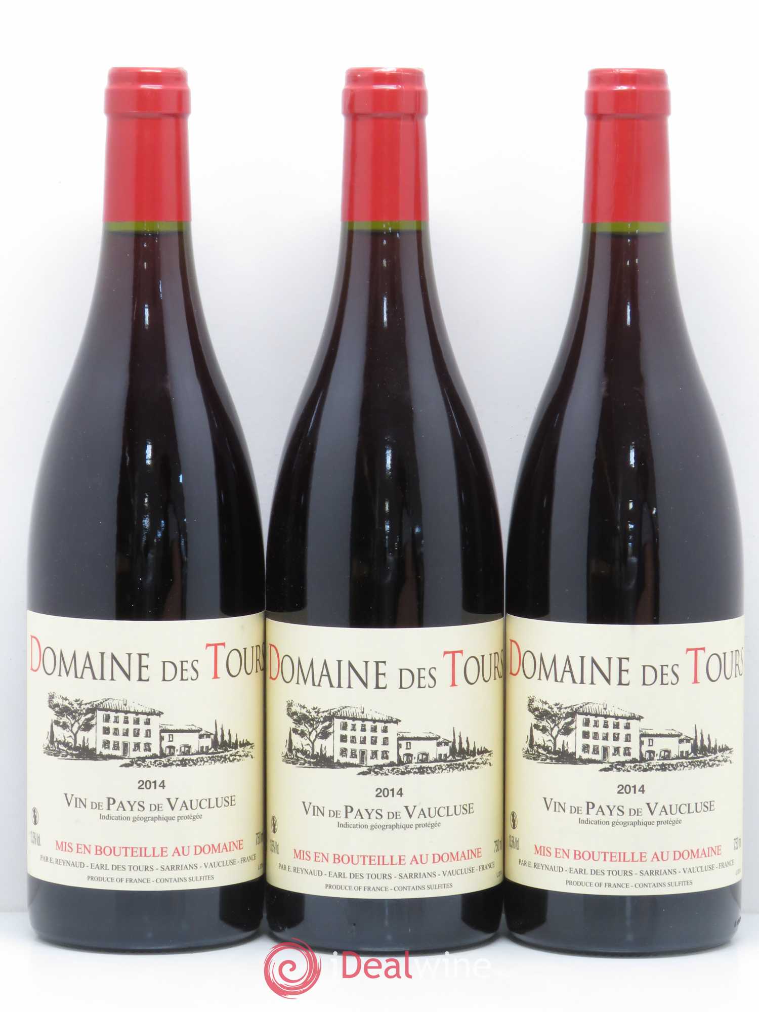 IGP Vaucluse (Vin de Pays de Vaucluse) Domaine des Tours Emmanuel Reynaud 2014 - Lot de 3 bouteilles - 0