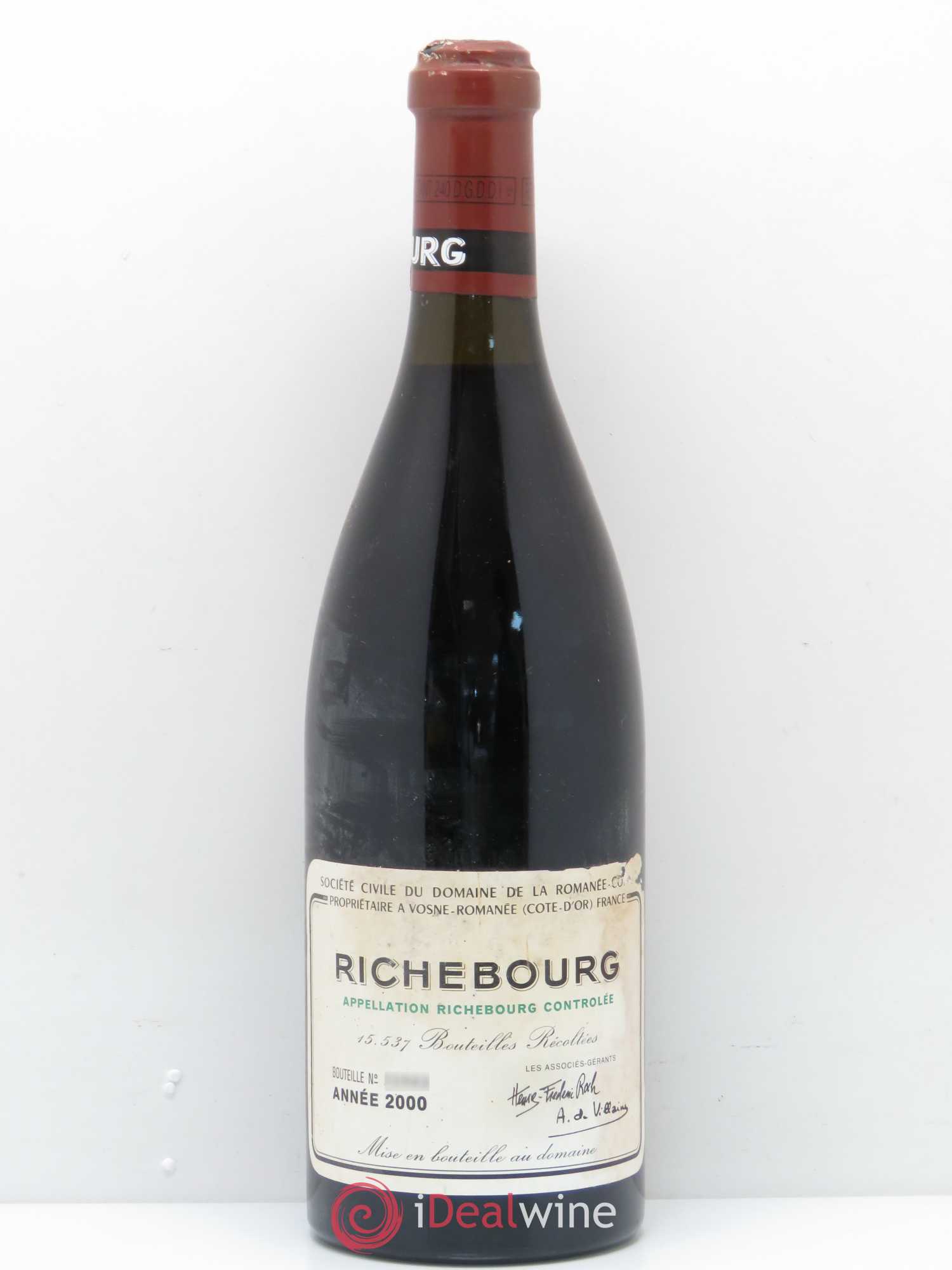 Richebourg Grand Cru Domaine de la Romanée-Conti 2000 - Lot de 1 bouteille - 0