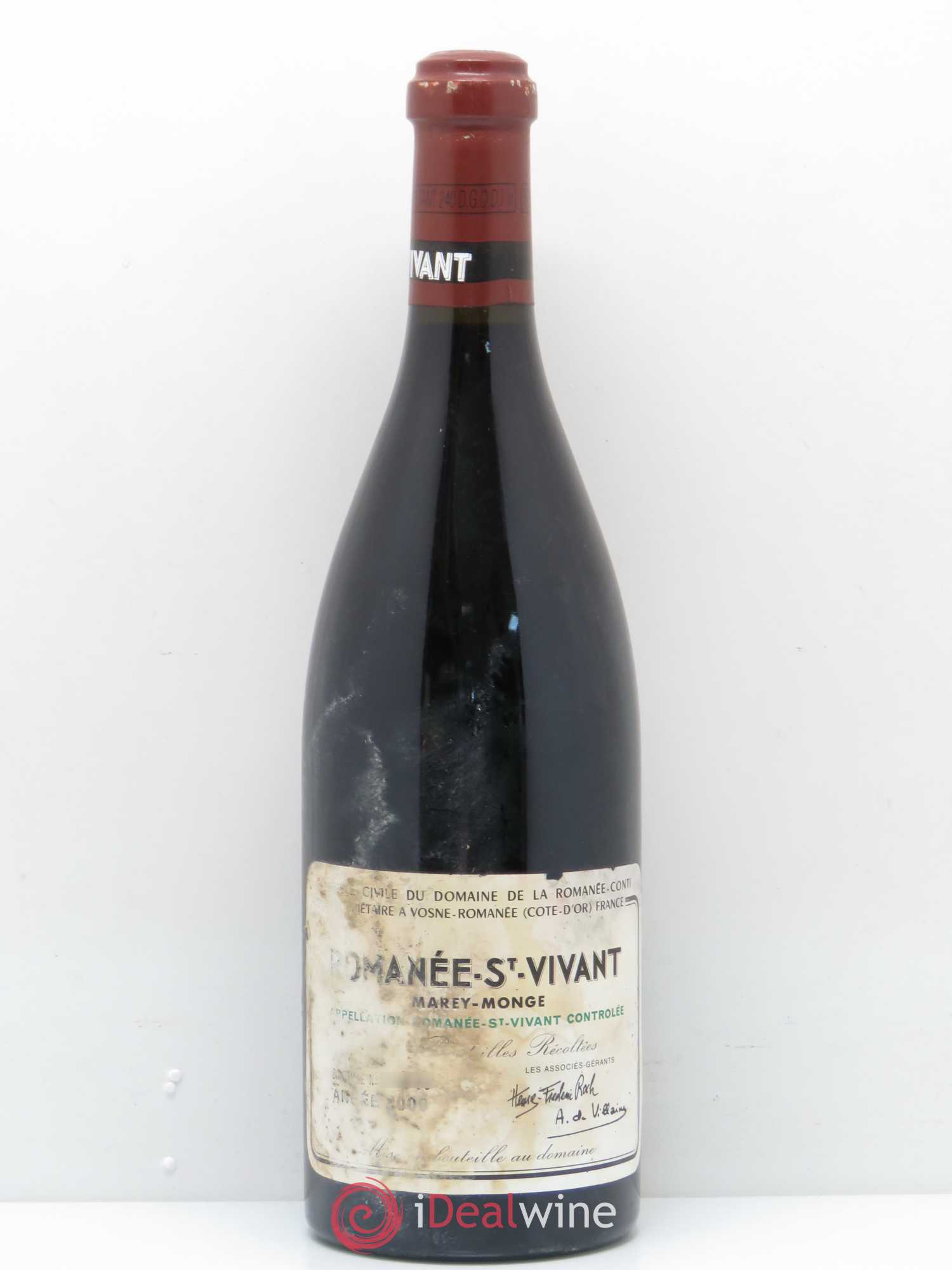 Romanée-Saint-Vivant Grand Cru Domaine de la Romanée-Conti 2000 - Lot de 1 bouteille - 0