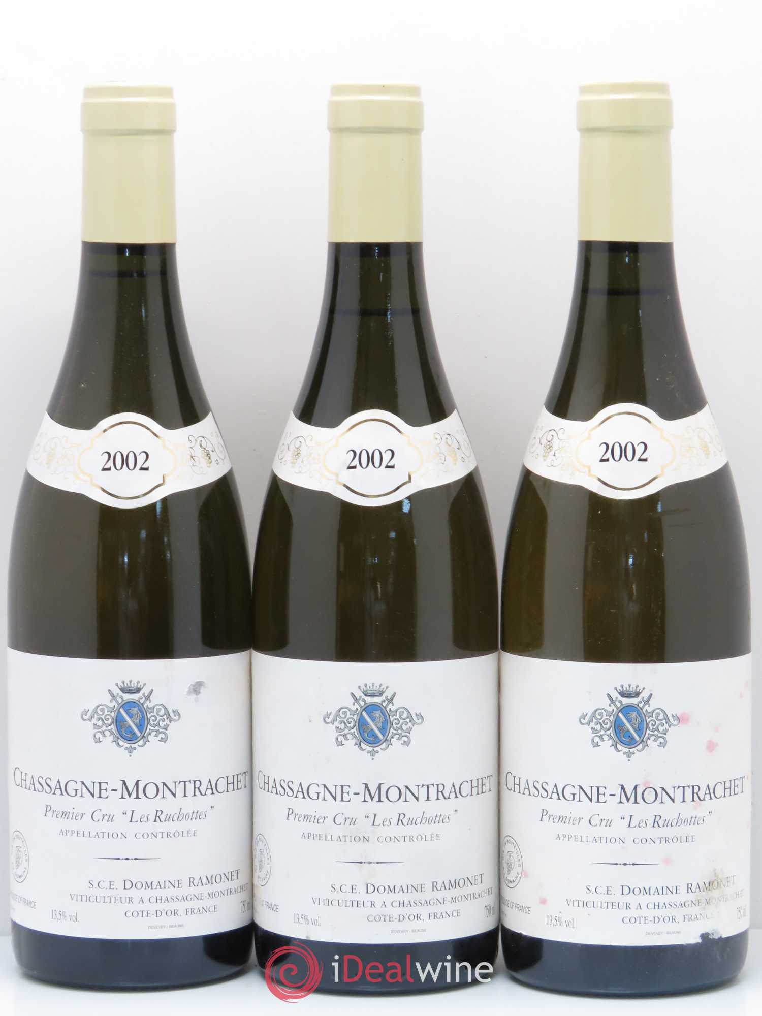 Chassagne-Montrachet 1er Cru Les Ruchottes Ramonet (Domaine) 2002 - Lot de 3 bouteilles - 0