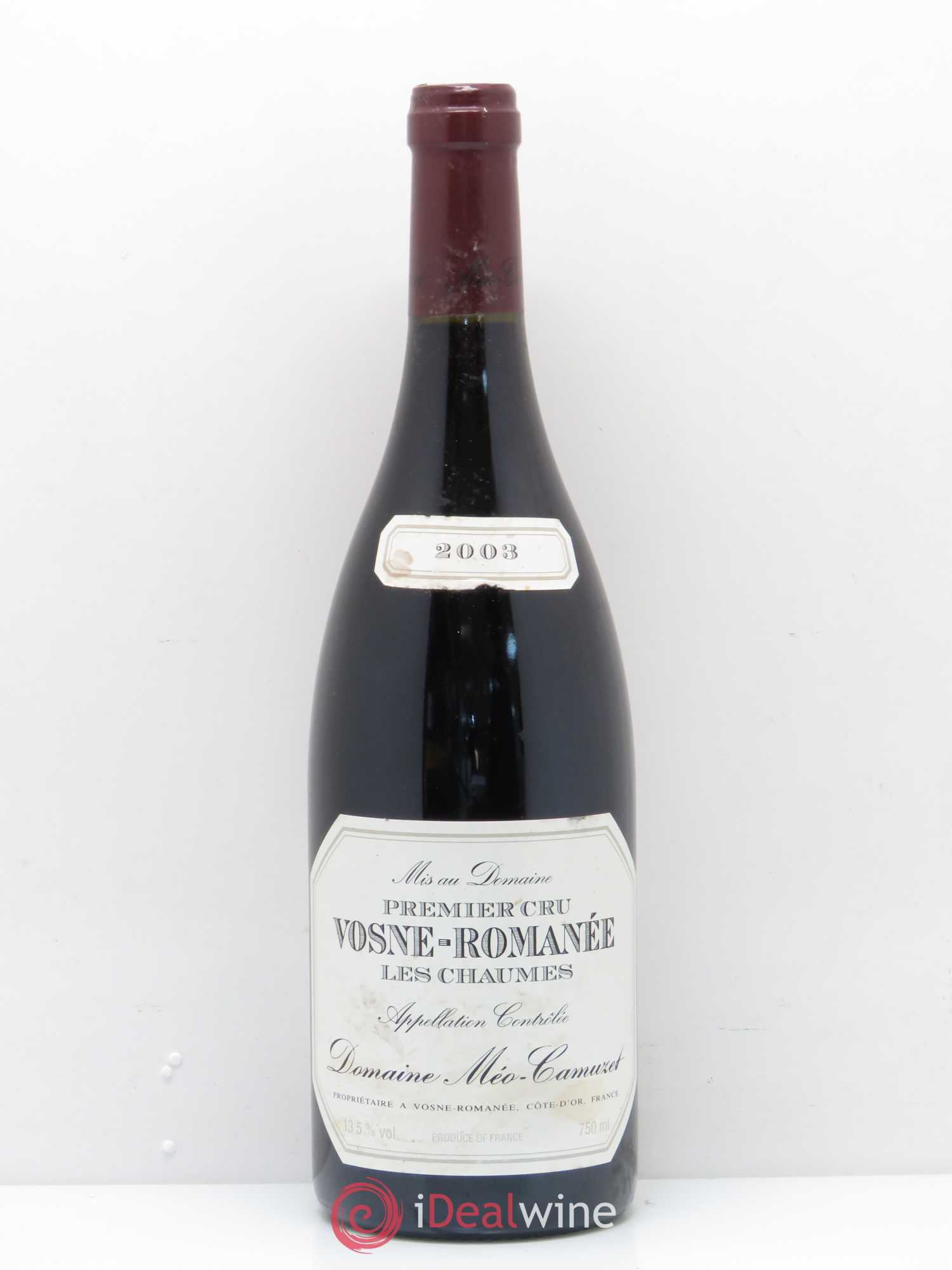 Vosne-Romanée 1er Cru Les Chaumes Méo-Camuzet (Domaine) 2003 - Lot de 1 bouteille - 0