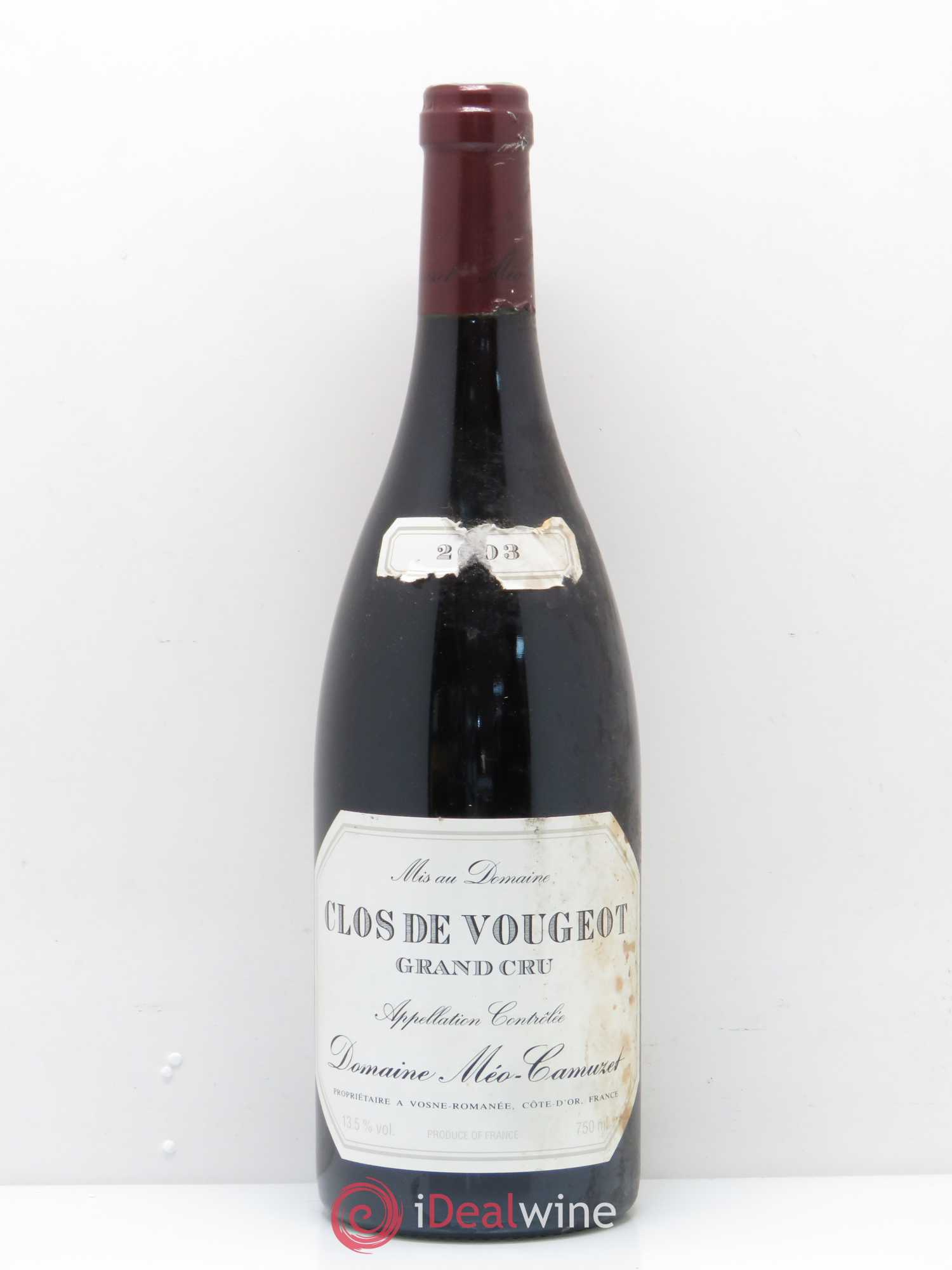 Clos de Vougeot Grand Cru Méo-Camuzet (Domaine) 2003 - Lot de 1 bouteille - 0