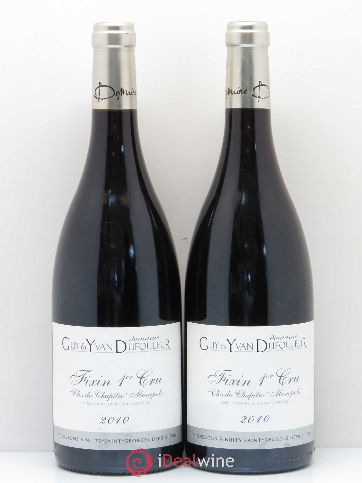 Fixin 1er Cru Clos du Chapitre Domaine Y.G.Dufouleur 2010 - Posten von 2 Flaschen - 0
