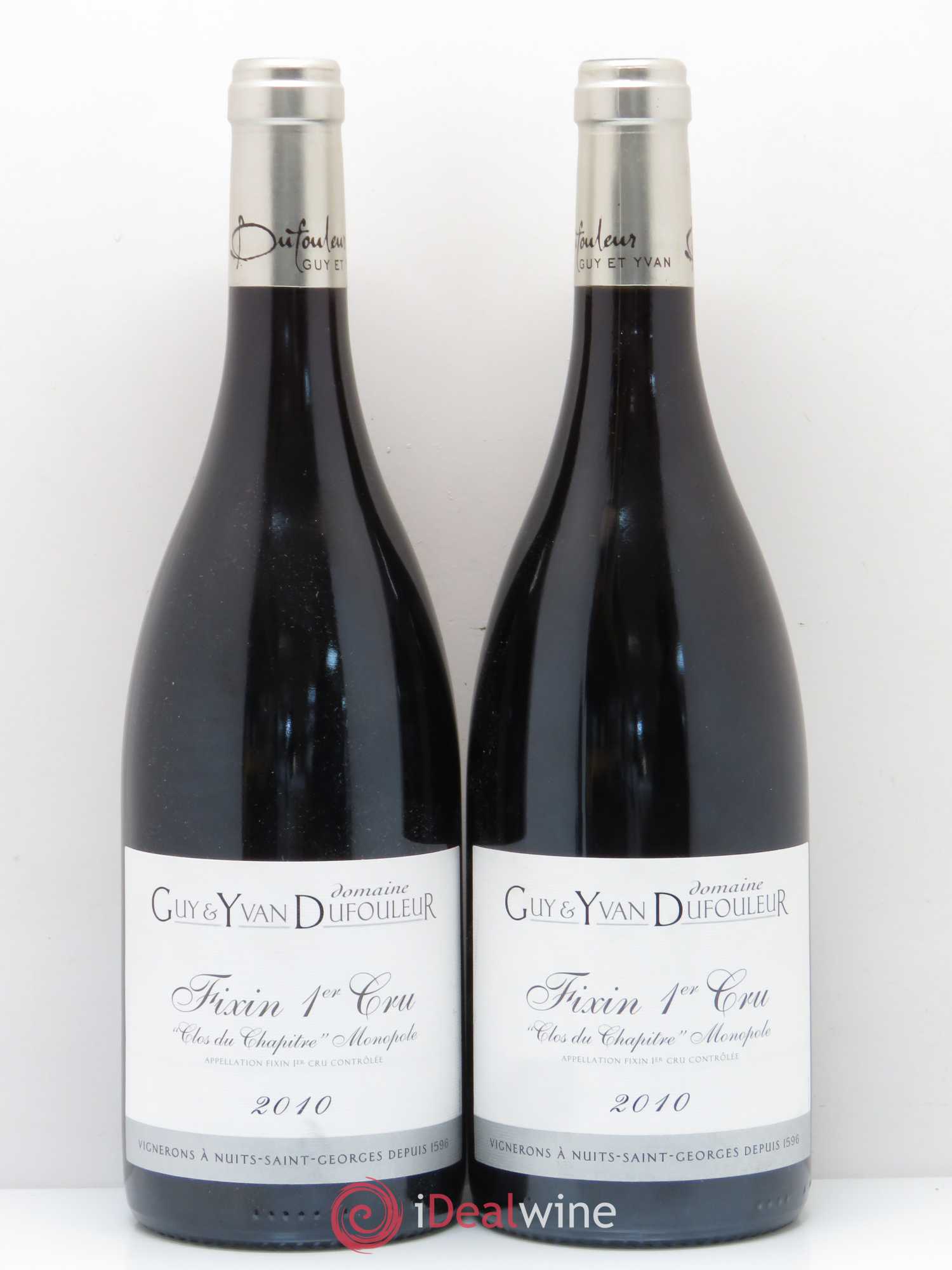 Fixin 1er Cru Clos du Chapitre Domaine Y.G.Dufouleur 2010 - Posten von 2 Flaschen - 0