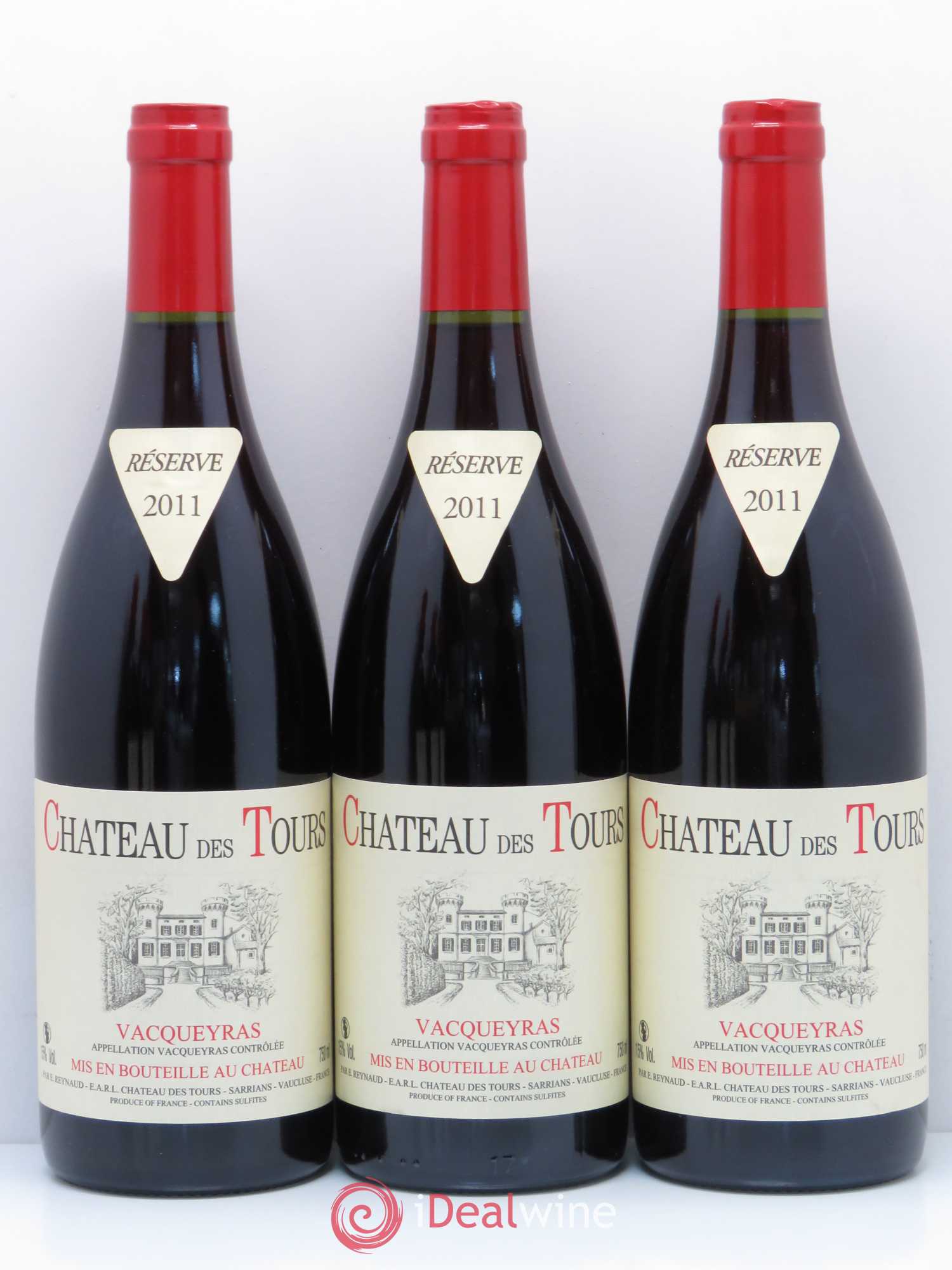 Vacqueyras Château des Tours Emmanuel Reynaud 2011 - Lot de 6 bouteilles - 1