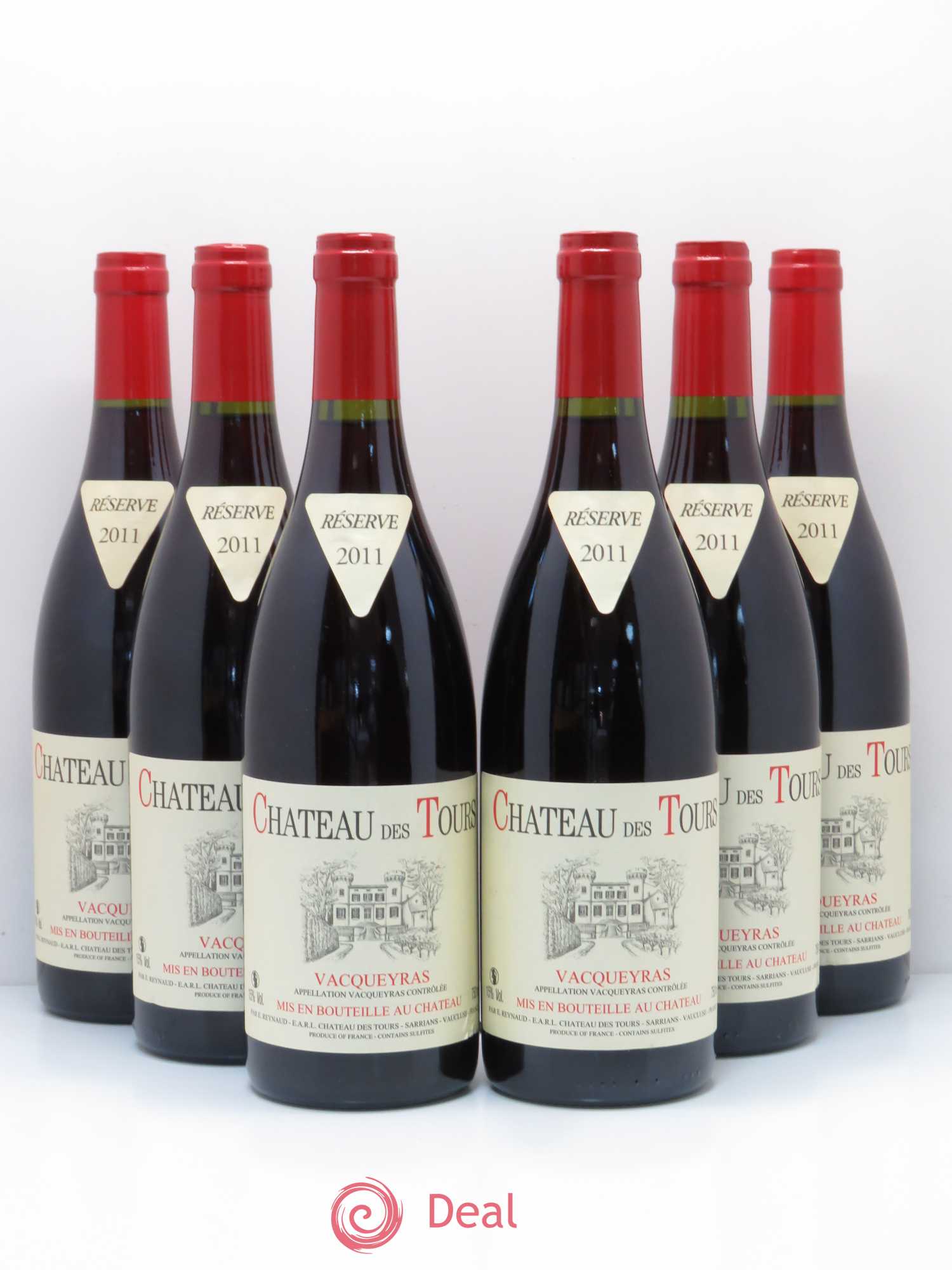 Vacqueyras Château des Tours Emmanuel Reynaud (sans prix de réserve) 2011 - Lot de 6 bouteilles - 0