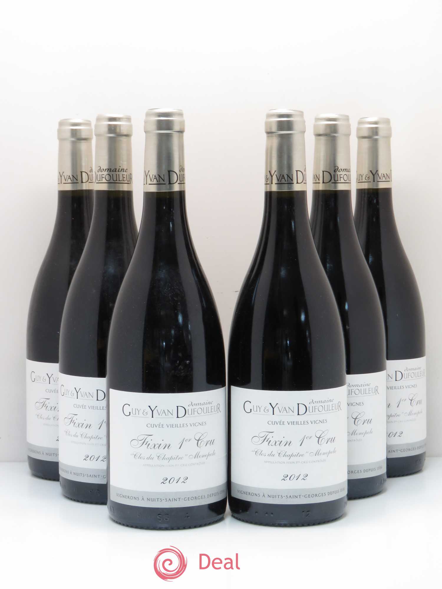 Fixin 1er Cru Clos du Chapitre cuvée vieilles vignes Domaine Y.G.Dufouleur 2012 - Posten von 6 Flaschen - 0