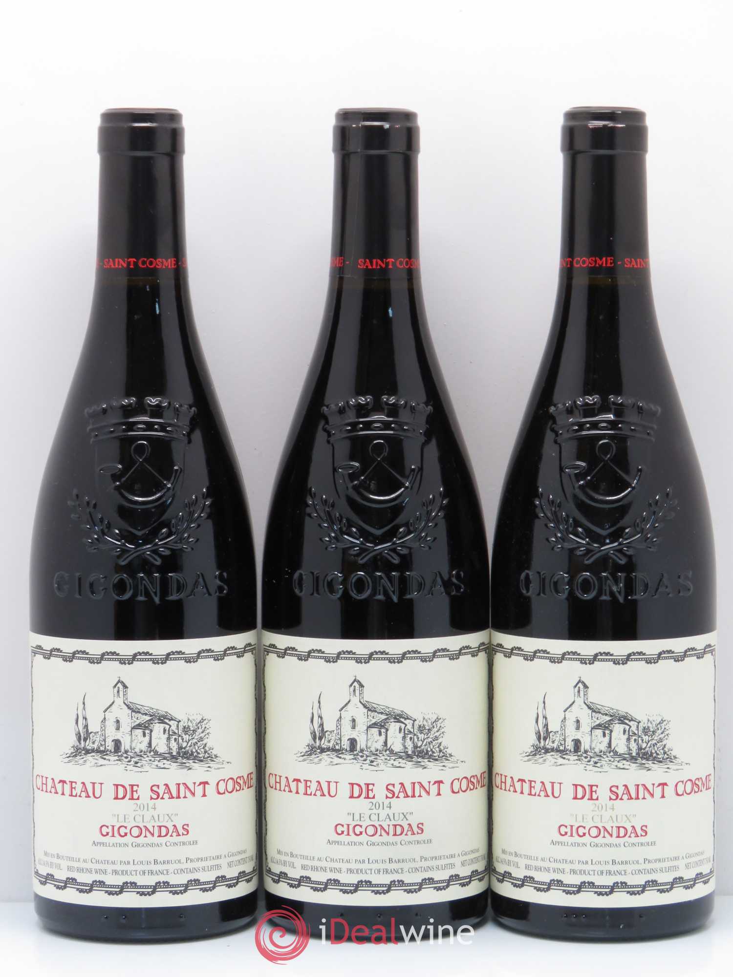 Gigondas Le Claux Saint Cosme (sans prix de réserve) 2014 - Lot de 6 bouteilles - 1