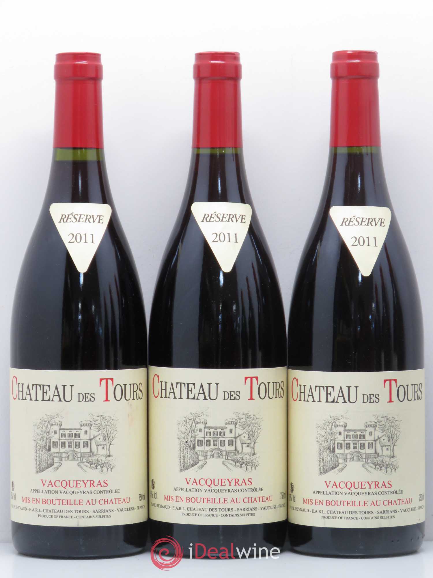 Vacqueyras Château des Tours Emmanuel Reynaud 2011 - Lot de 6 bouteilles - 1