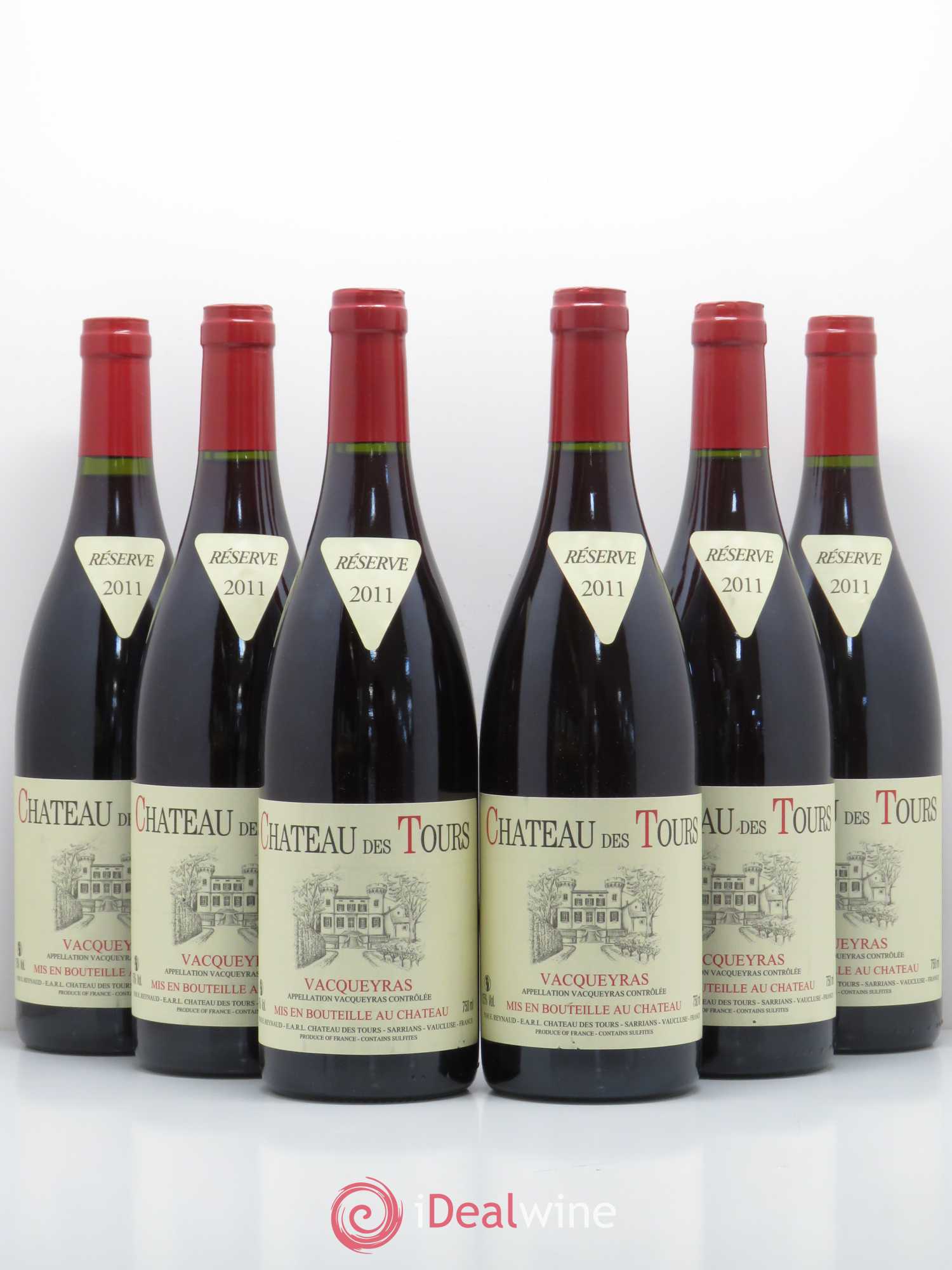 Vacqueyras Château des Tours Emmanuel Reynaud 2011 - Lot de 6 bouteilles - 0