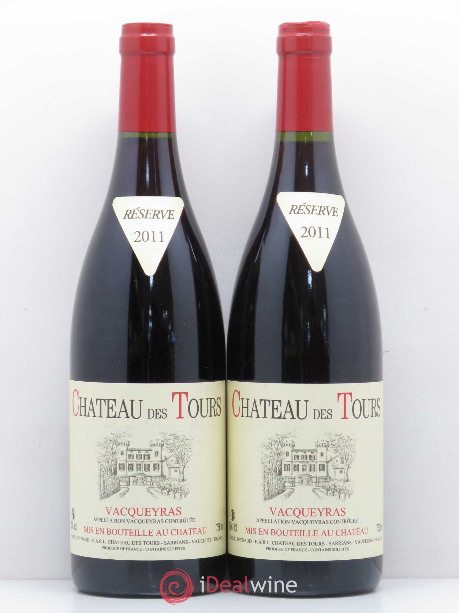 Vacqueyras Château des Tours Emmanuel Reynaud 2011 - Lot de 2 bouteilles - 0