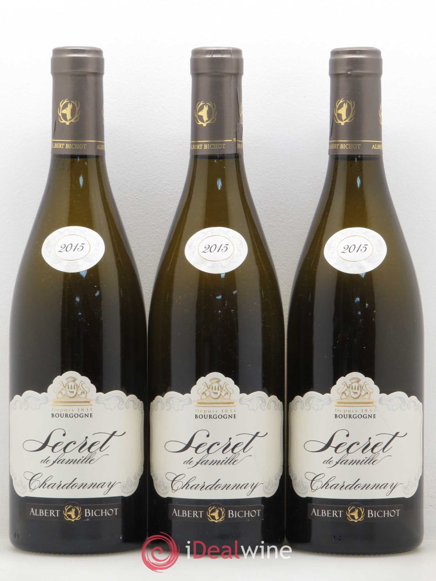 Bourgogne Chardonnay Secret de famille Albert Bichot (sans prix de réserve) 2015 - Lot de 3 bouteilles - 0