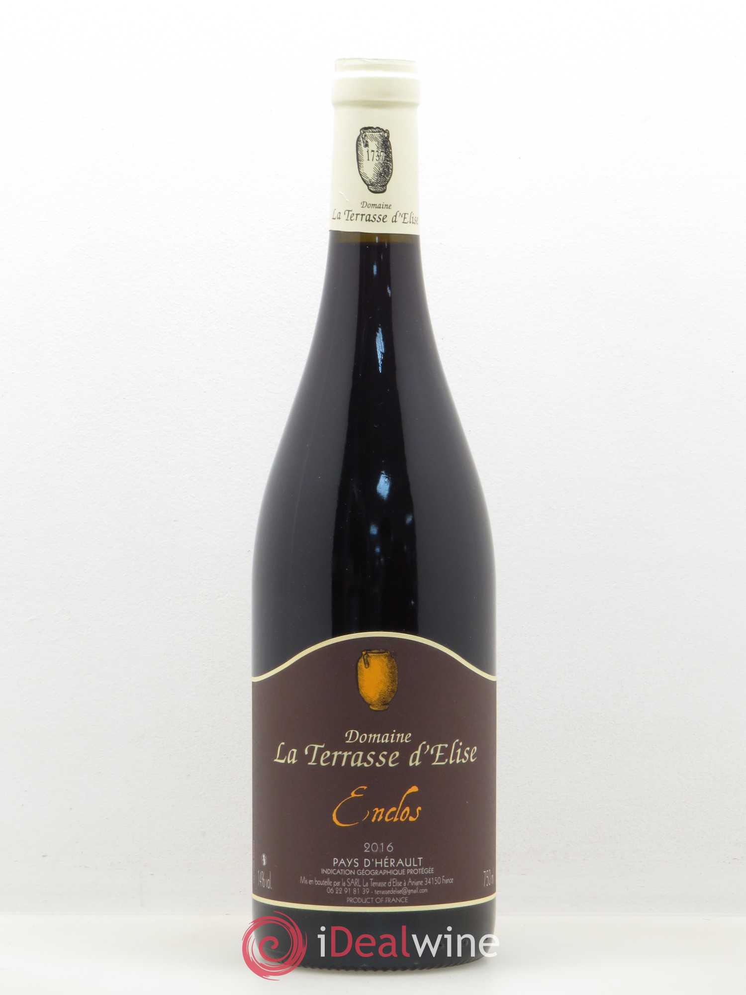 Pays d'Hérault L'Enclos Terrasse d'Elise (Domaine de la) (sans prix de réserve) 2016 - Lot de 1 bouteille - 0