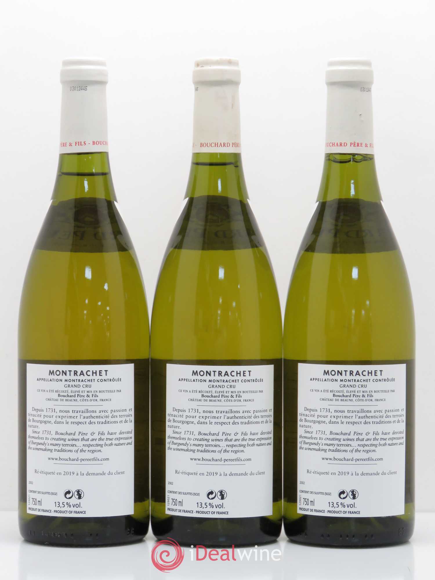 Montrachet Grand Cru Bouchard Père & Fils (sans prix de réserve) 2002 - Lot de 3 bouteilles - 1