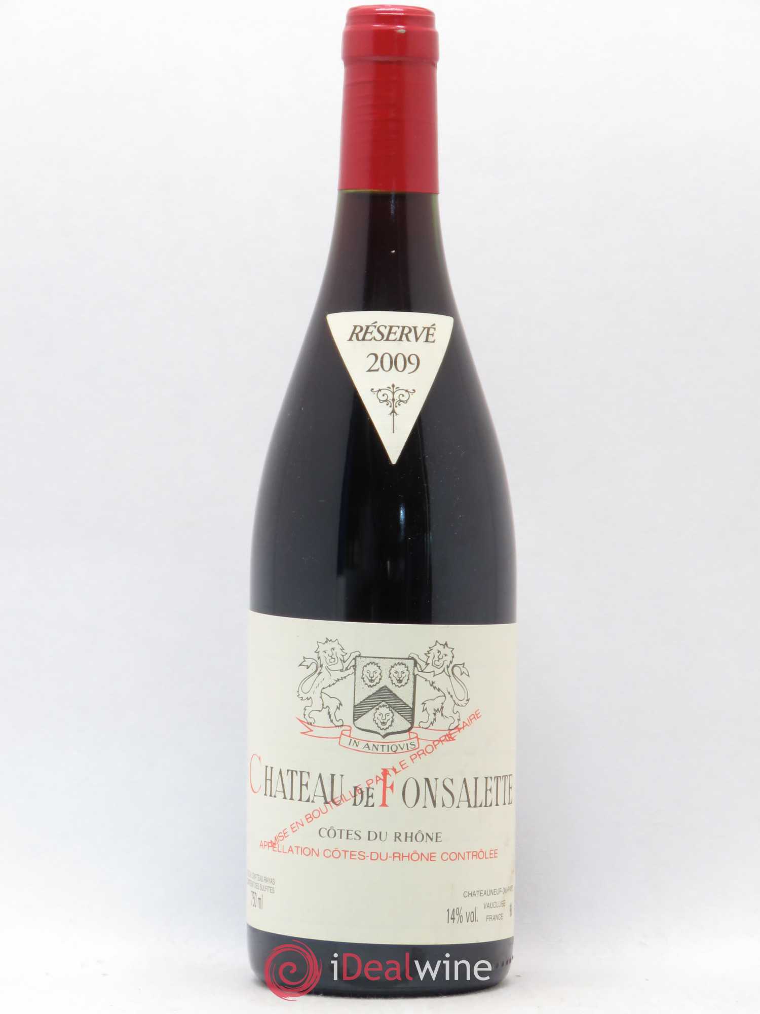 Côtes-du-Rhône Château de Fonsalette Emmanuel Reynaud 2009 - Lot de 1 bouteille - 0