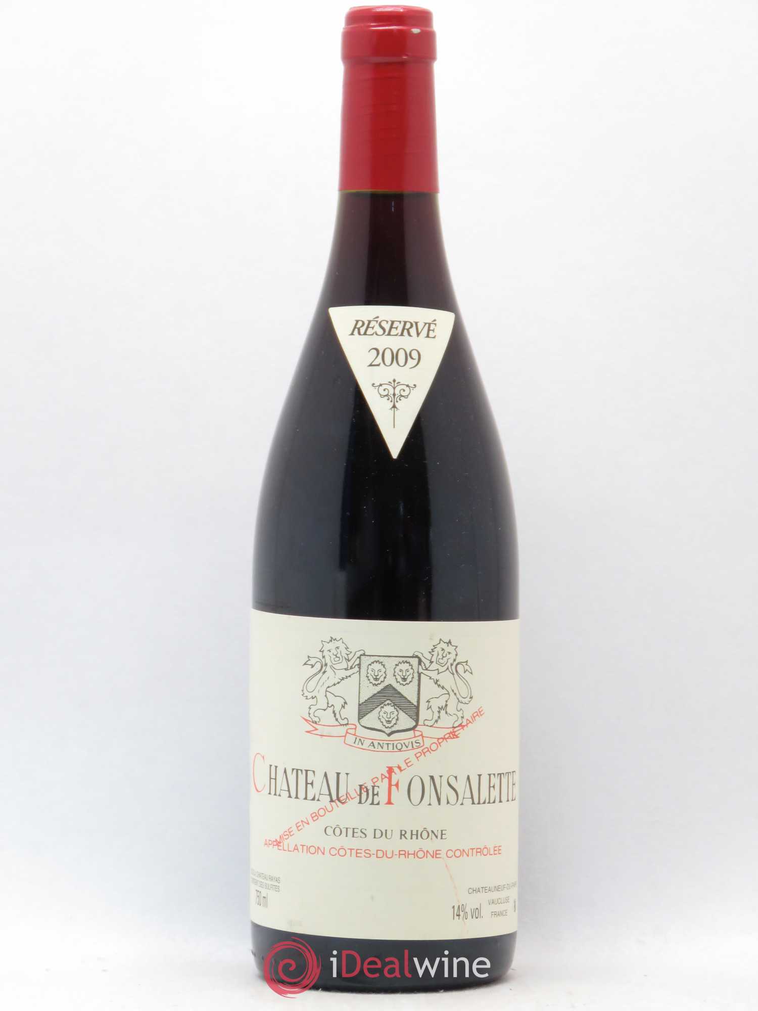 Côtes-du-Rhône Château de Fonsalette Emmanuel Reynaud 2009 - Lot de 1 bouteille - 0
