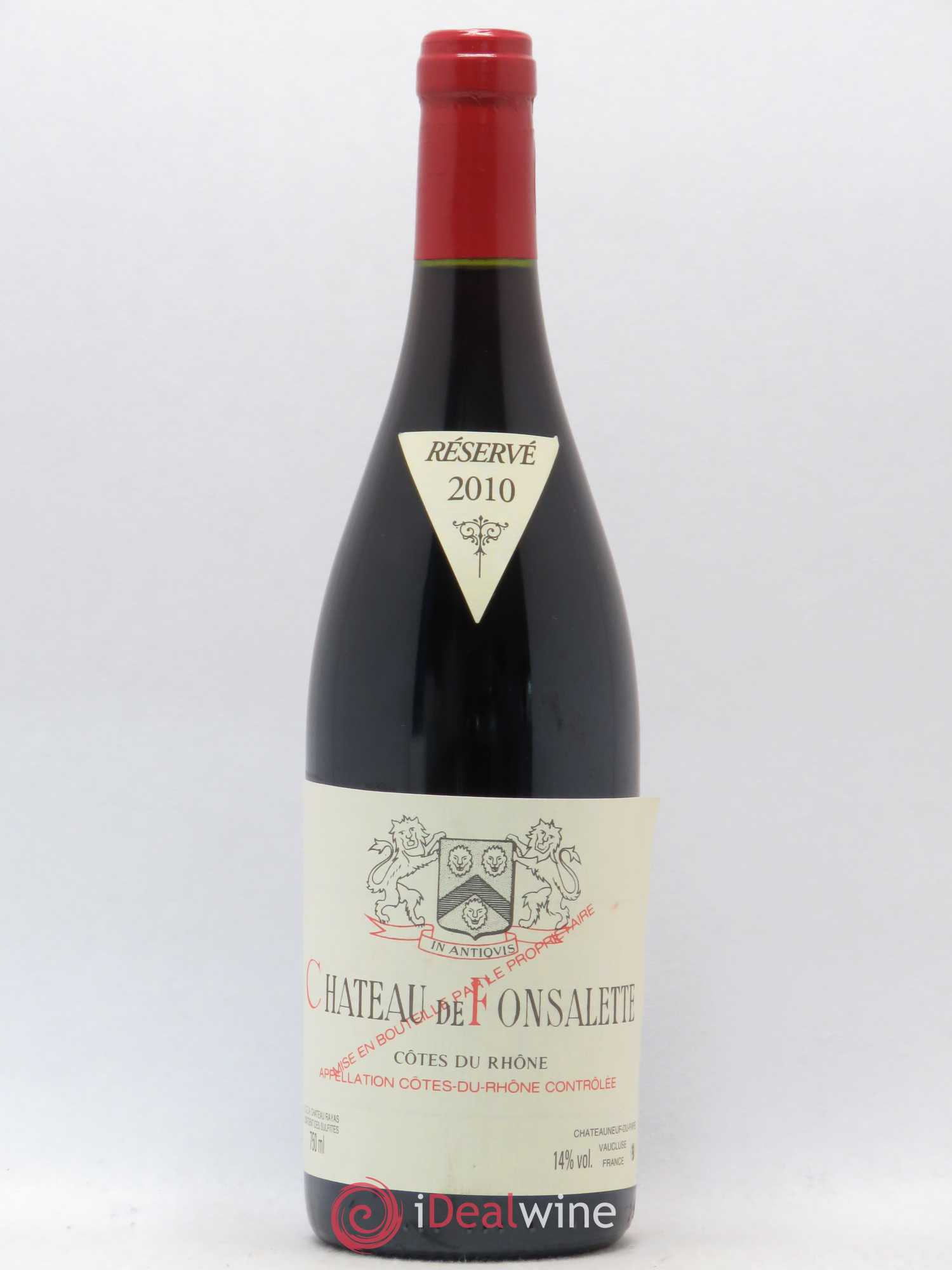 Côtes-du-Rhône Château de Fonsalette Emmanuel Reynaud 2010 - Lot de 1 bouteille - 0