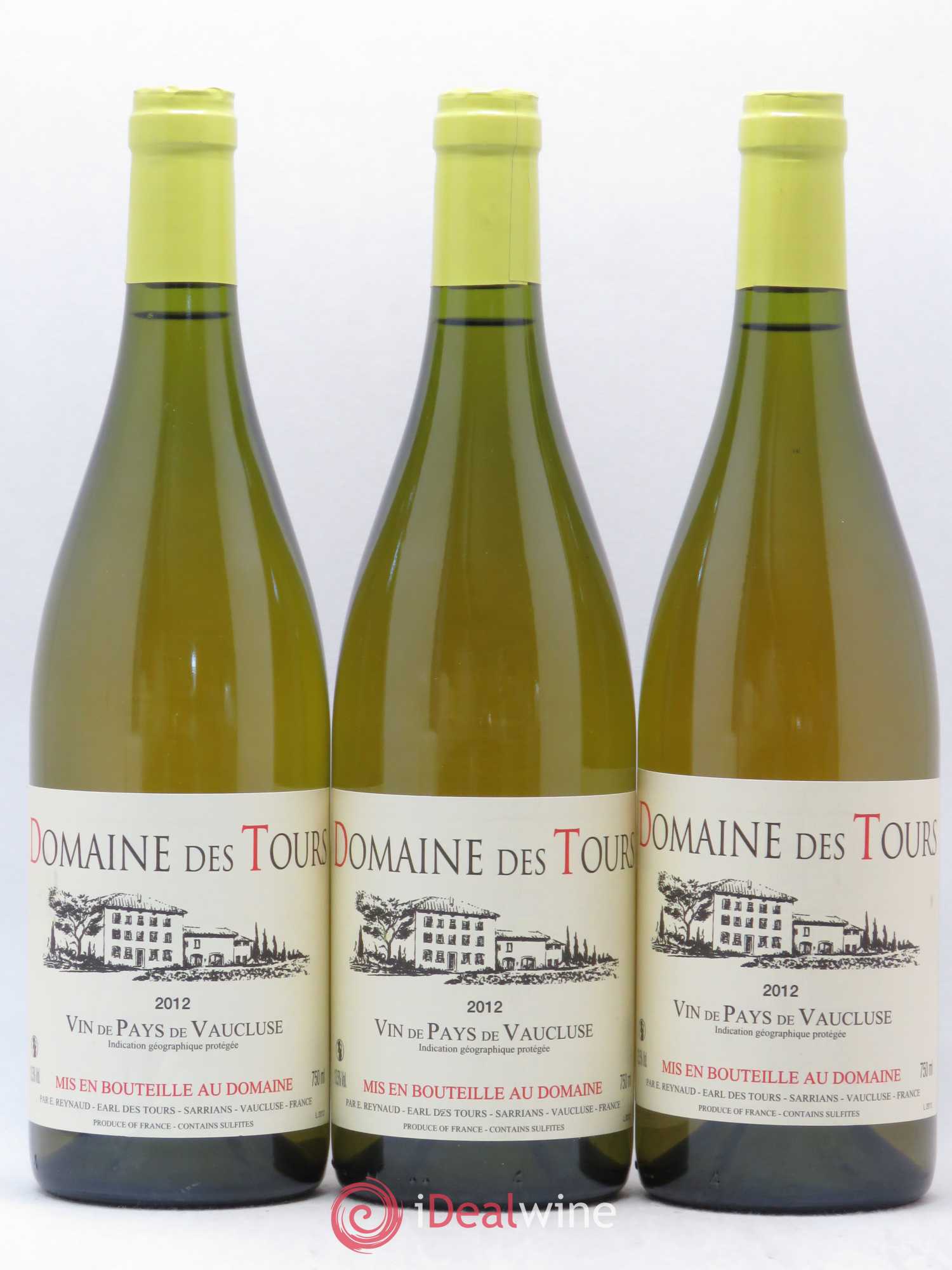 Vaucluse (Vin de Pays de Vaucluse) Domaine des Tours Emmanuel Reynaud 2012 - Lot de 3 bouteilles - 0
