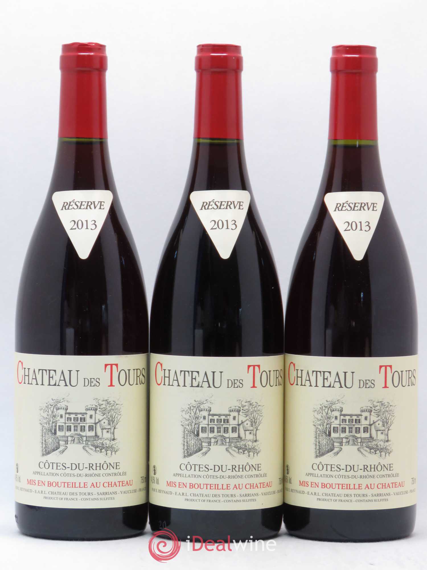 Côtes-du-Rhône Château des Tours Emmanuel Reynaud 2013 - Lot de 3 bouteilles - 0