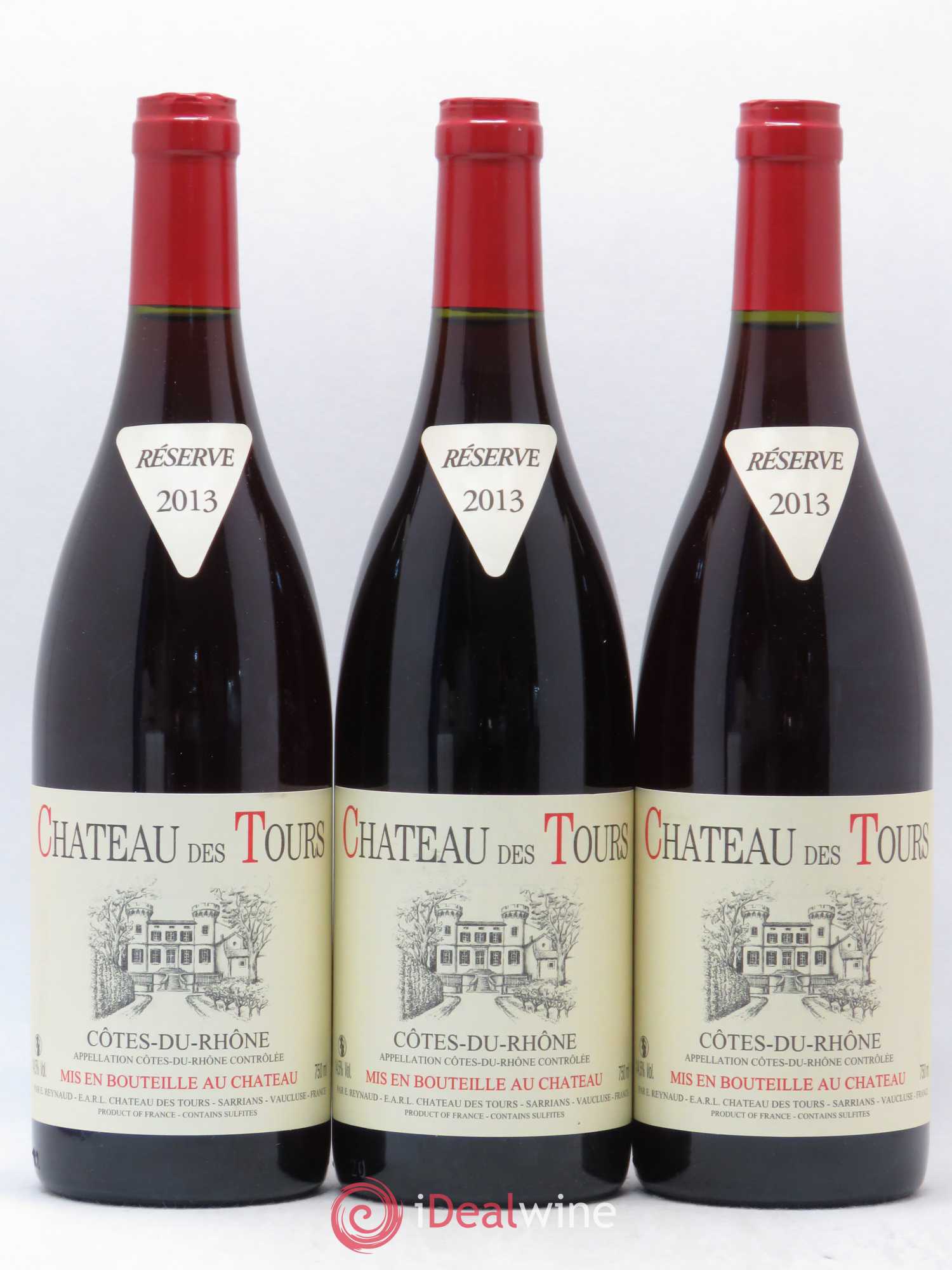 Côtes-du-Rhône Château des Tours Emmanuel Reynaud 2013 - Lot de 3 bouteilles - 0