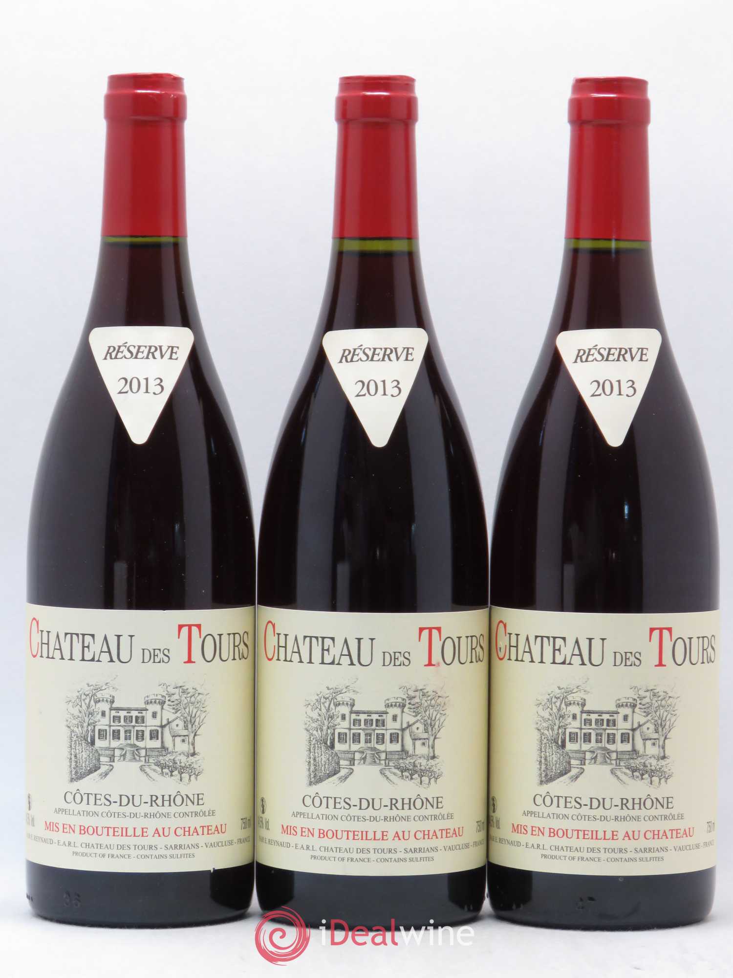 Côtes-du-Rhône Château des Tours Emmanuel Reynaud 2013 - Lot de 3 bouteilles - 0