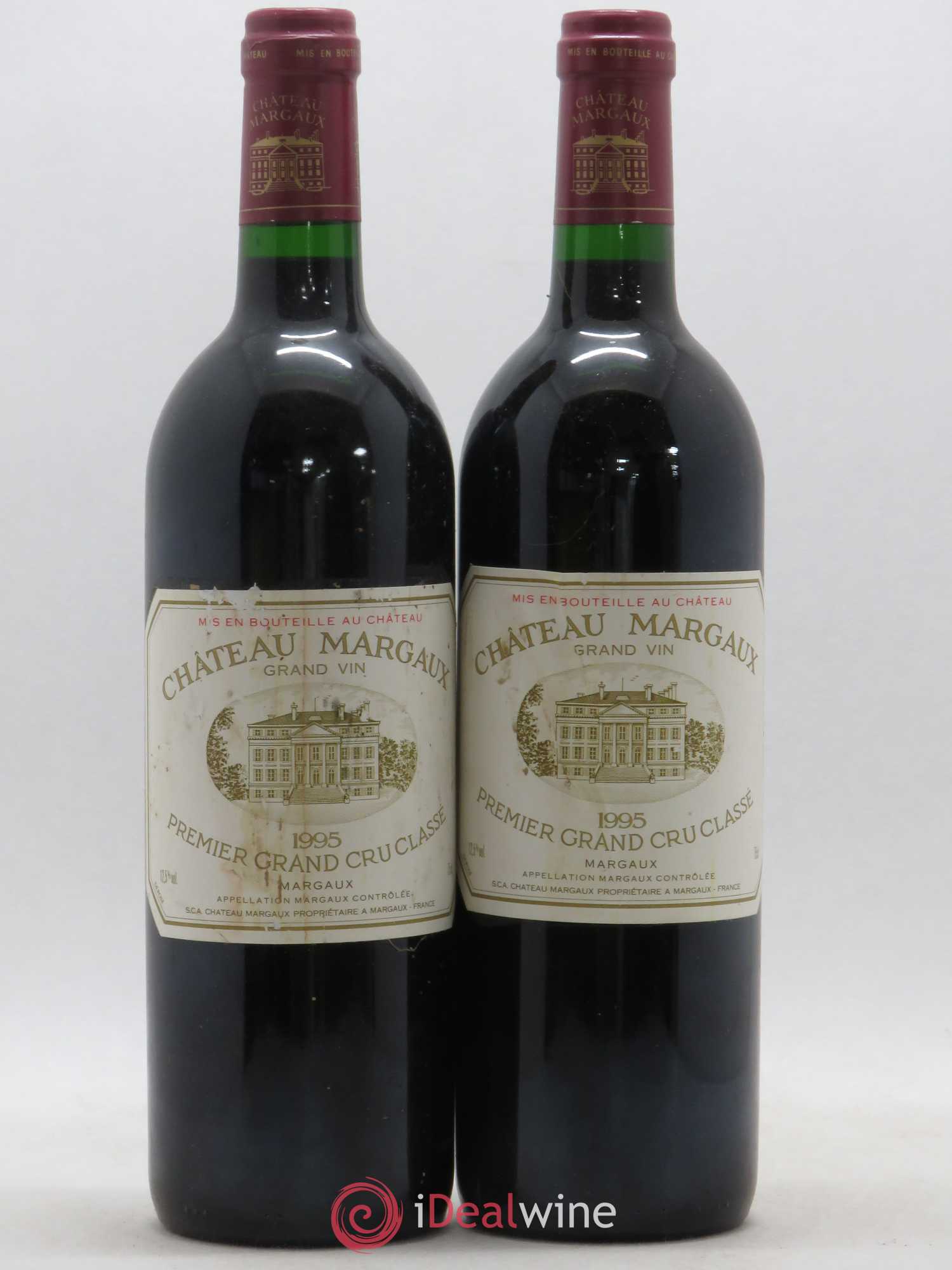 Château Margaux 1er Grand Cru Classé 1995 - Lot de 2 bouteilles - 0
