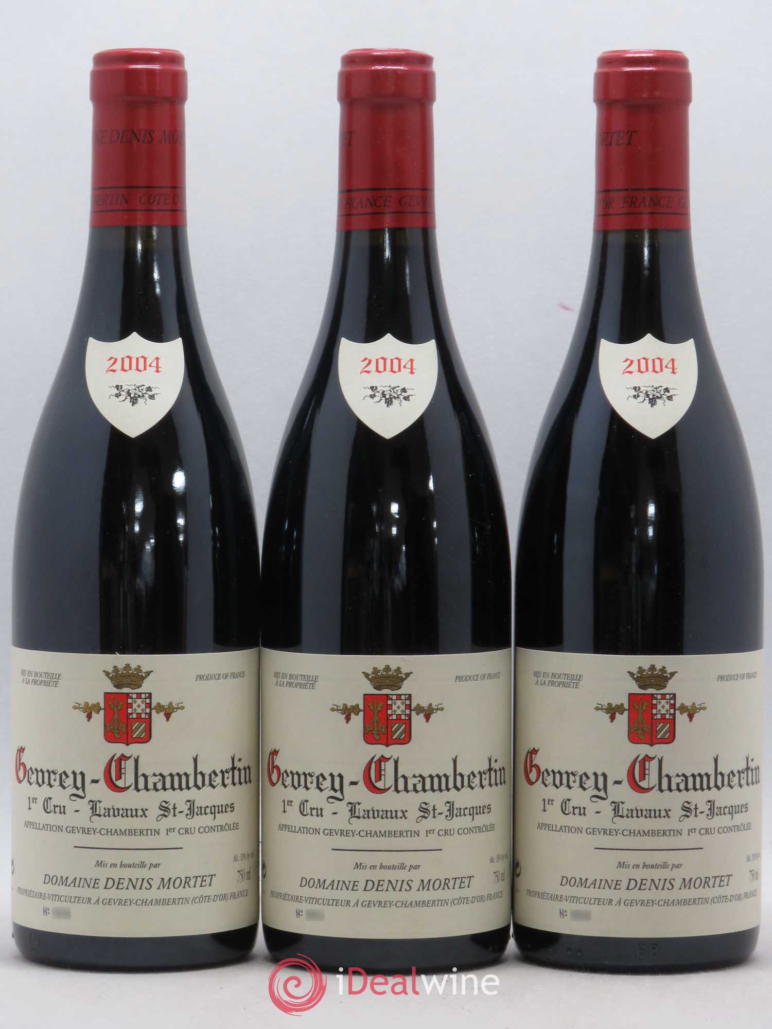 Gevrey-Chambertin 1er Cru Lavaux Saint Jacques Denis Mortet (Domaine) 2004 - Lot de 3 bouteilles - 0