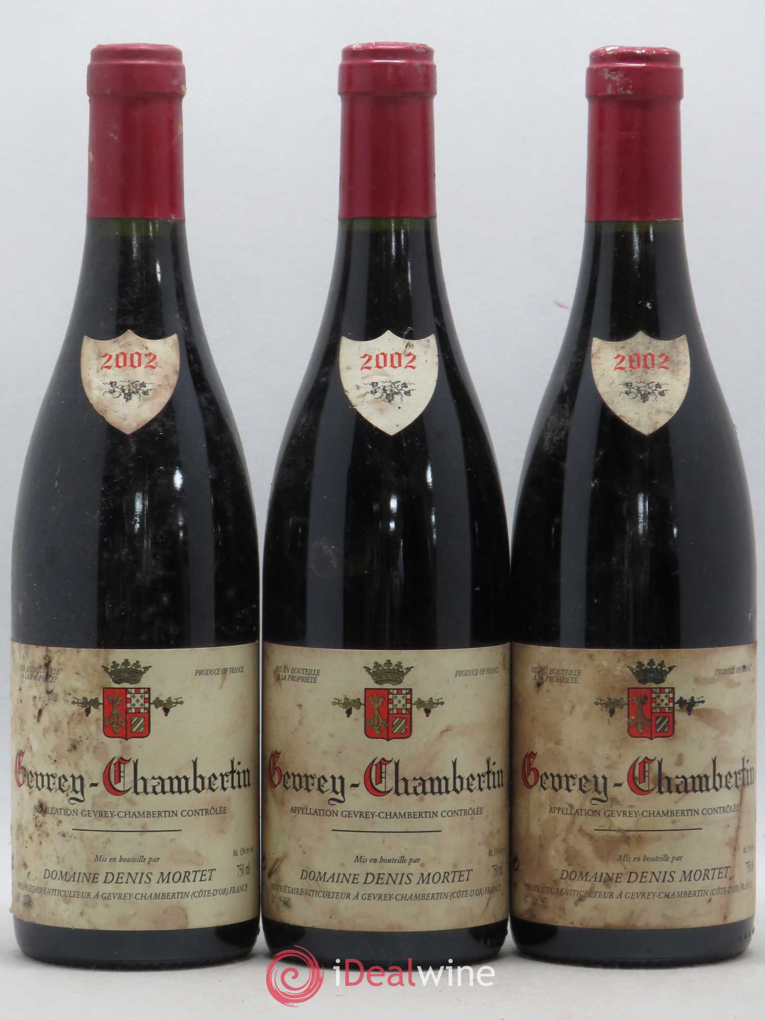 Gevrey-Chambertin Denis Mortet (Domaine) 2002 - Lot de 3 bouteilles - 0