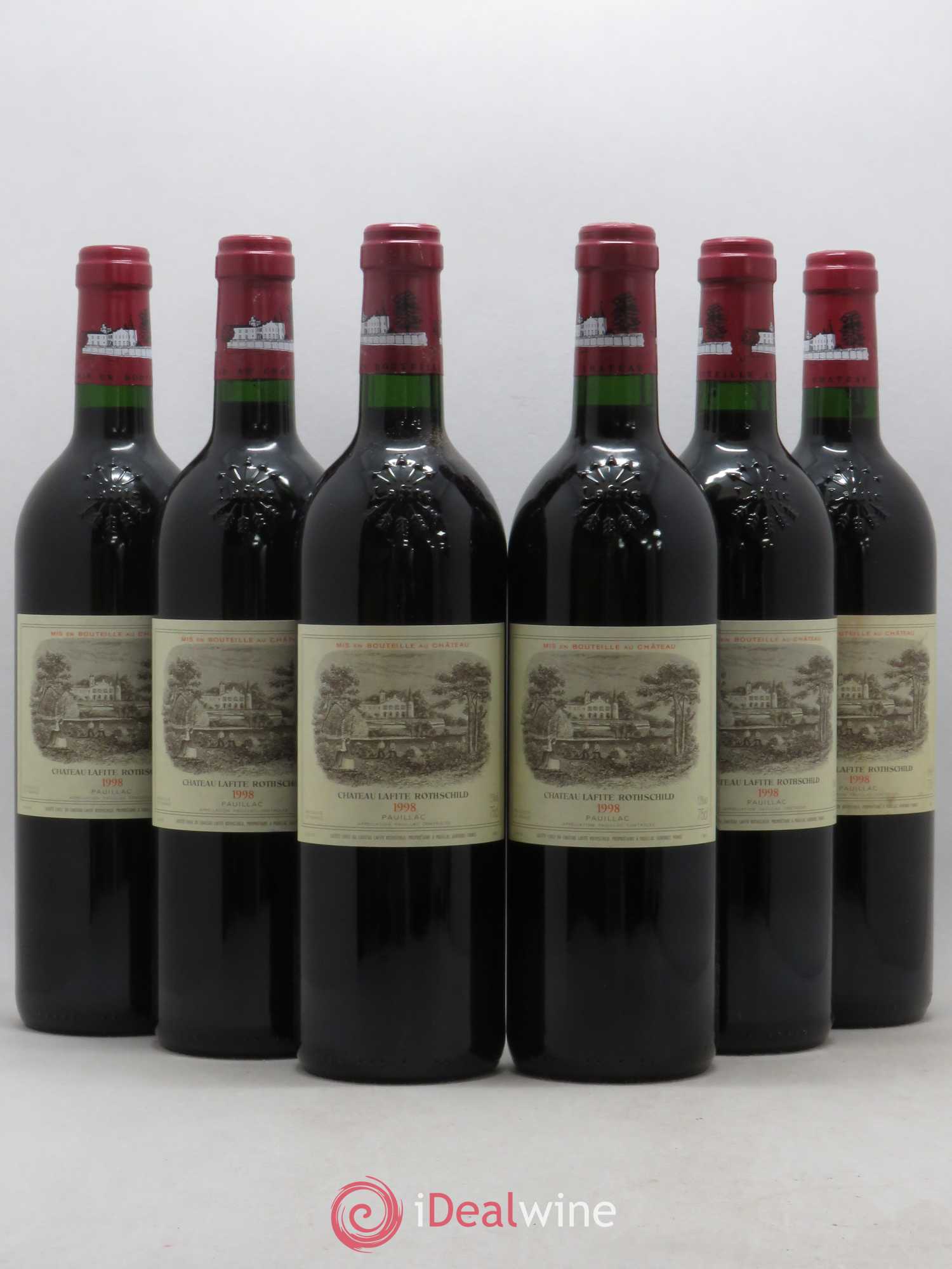 Château Lafite Rothschild 1er Grand Cru Classé (sans prix de réserve) 1998 - Lot de 6 bouteilles - 0