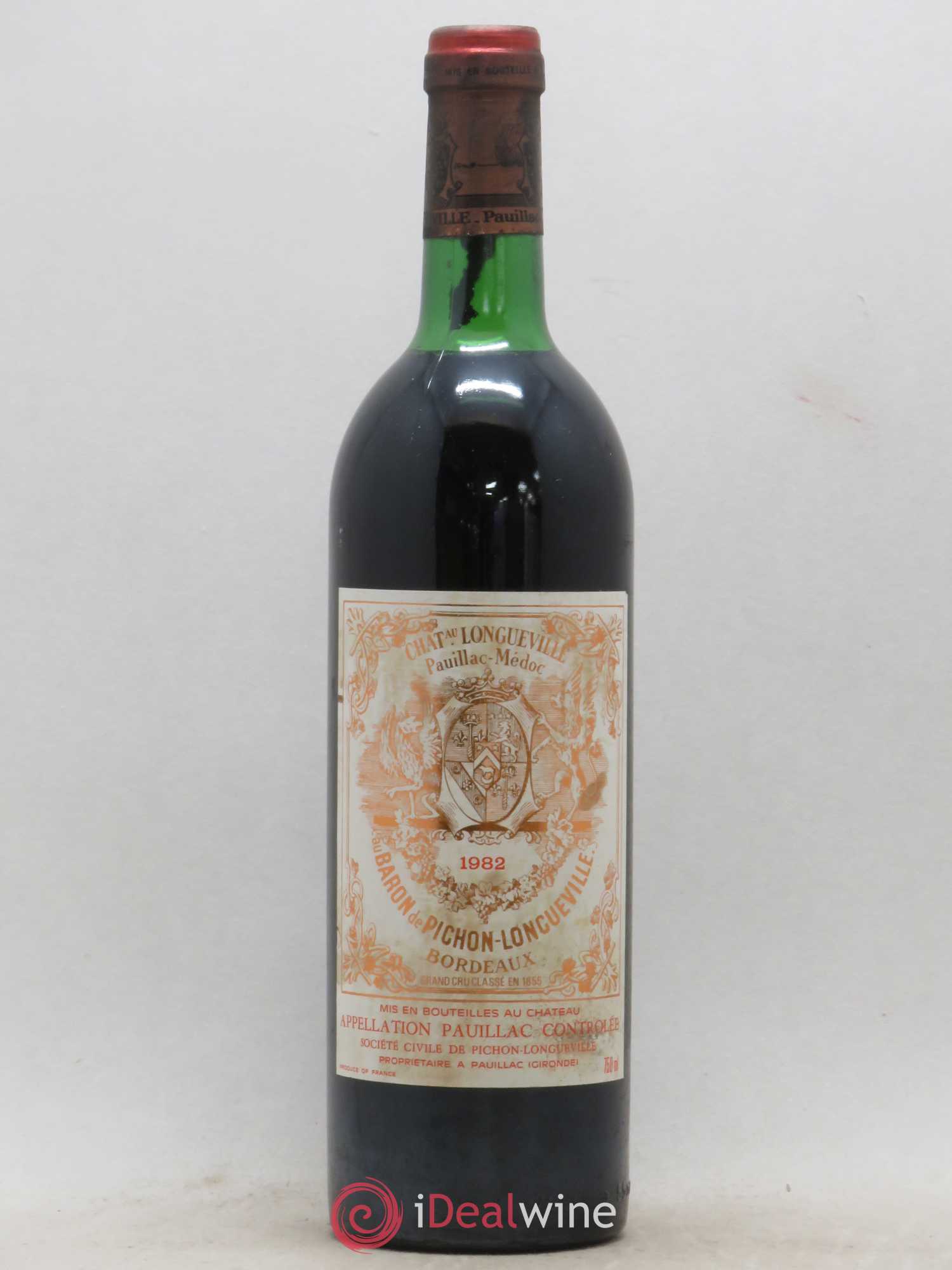 Pichon Longueville Baron 2ème Grand Cru Classé 1982 - Lot de 1 bouteille - 0