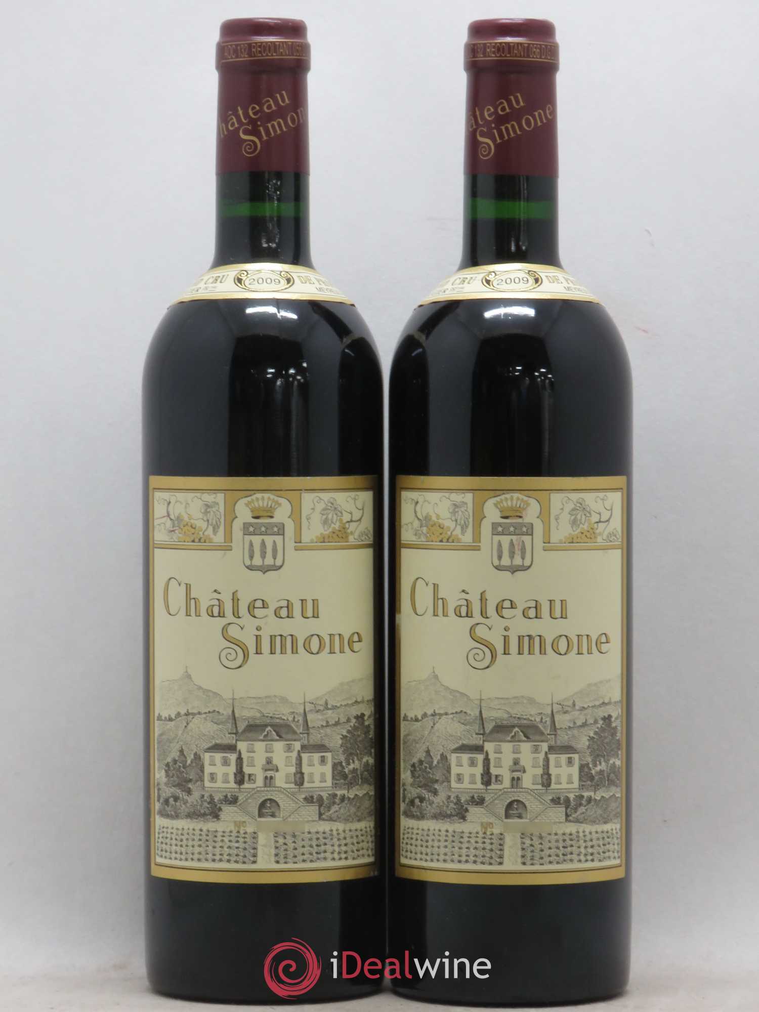Palette Château Simone Famille Rougier 2009 - Posten von 2 Flaschen - 0