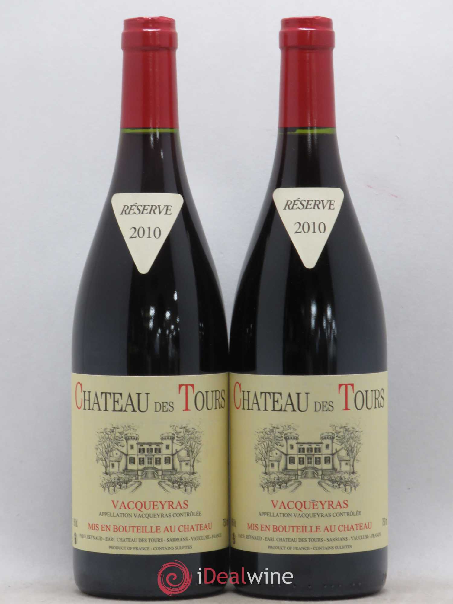 Vacqueyras Château des Tours Emmanuel Reynaud 2010 - Lot de 2 bouteilles - 0
