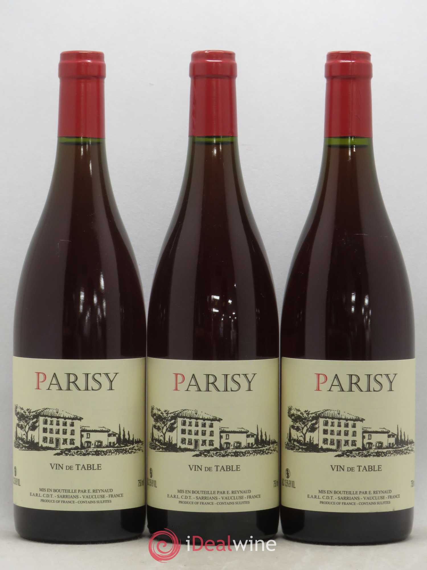Vin de Table Parisy Emmanuel Reynaud - Posten von 3 Flaschen - 0