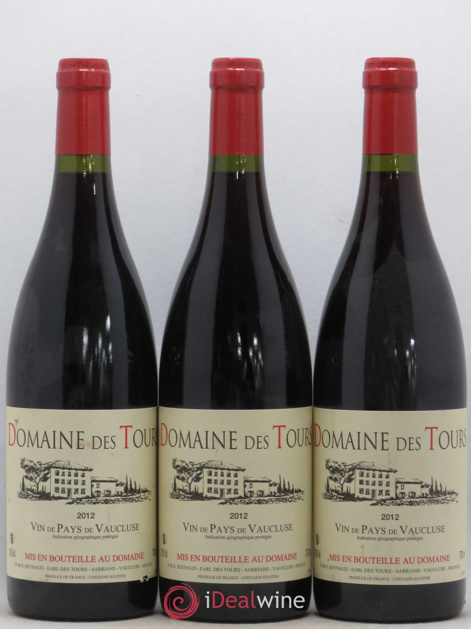 Vaucluse (Vin de Pays de Vaucluse) Domaine des Tours Emmanuel Reynaud 2012 - Lot de 3 bouteilles - 0