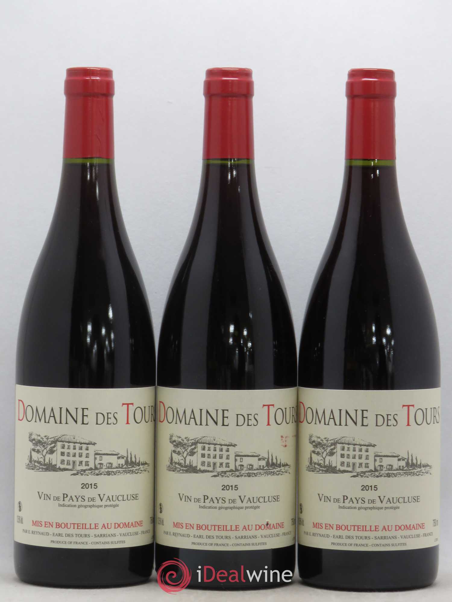 Vaucluse (Vin de Pays de Vaucluse) Domaine des Tours Emmanuel Reynaud 2015 - Lot de 3 bouteilles - 0